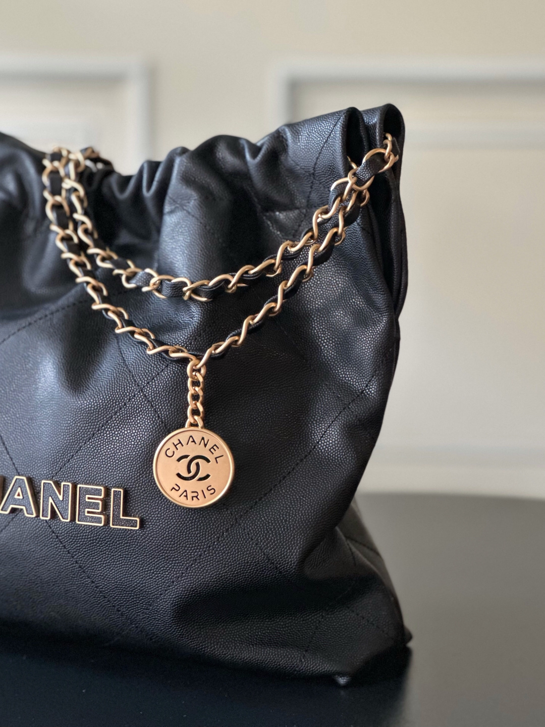 Chanel Drawstring Shoulder Bag in Oil-Waxed Calfskin - Image 5