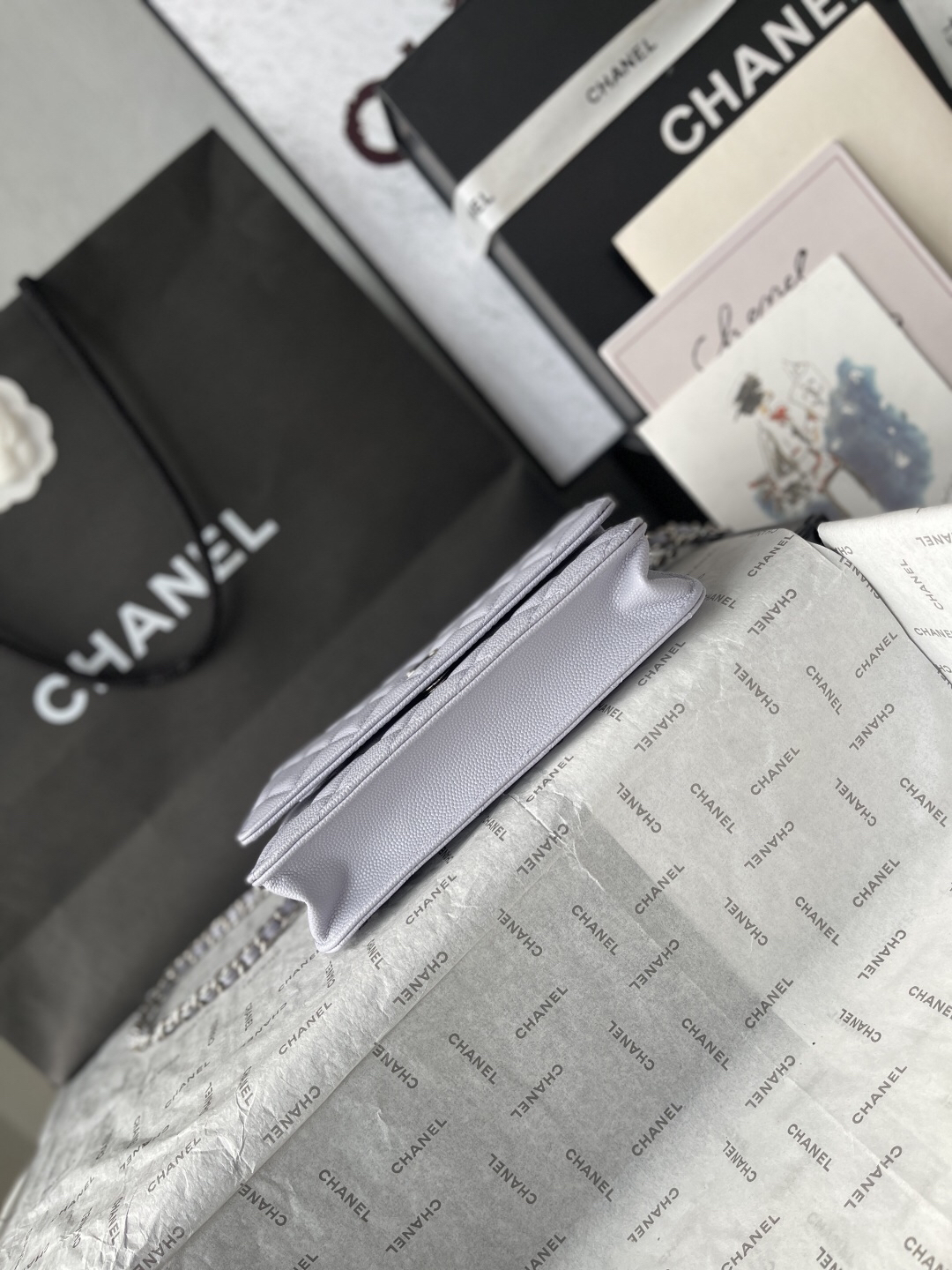 Chanel CF WOC Black Caviar Leather Chain Bag - Image 5