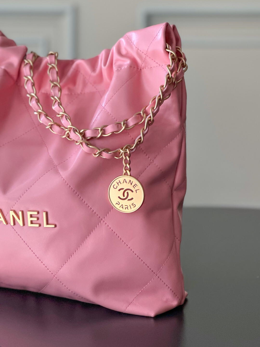 Chanel 2022 Oil-Waxed Leather Shoulder Bag - Image 5