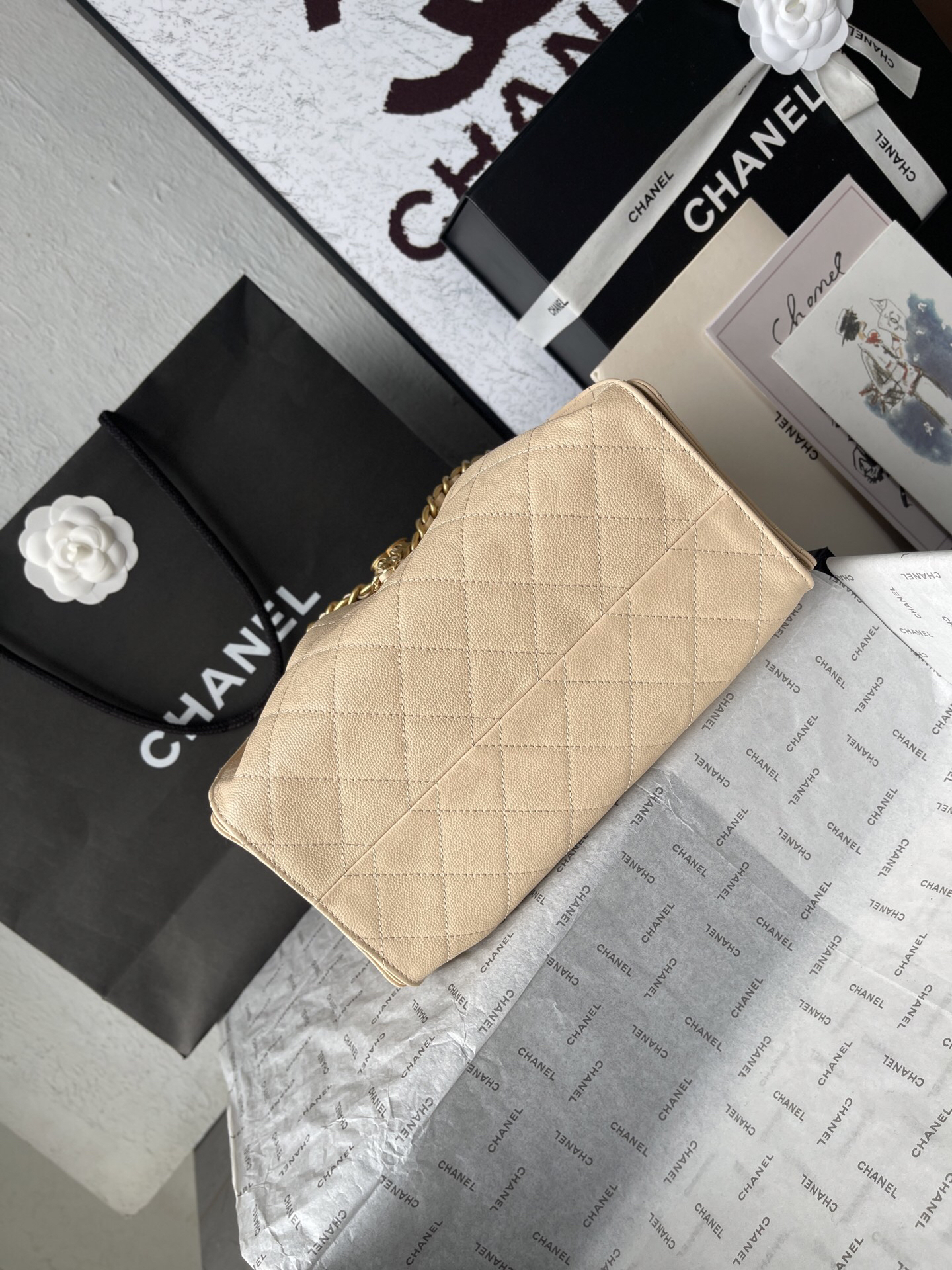 Chanel 25C Small Pebble Leather Hobo Bag - Image 5