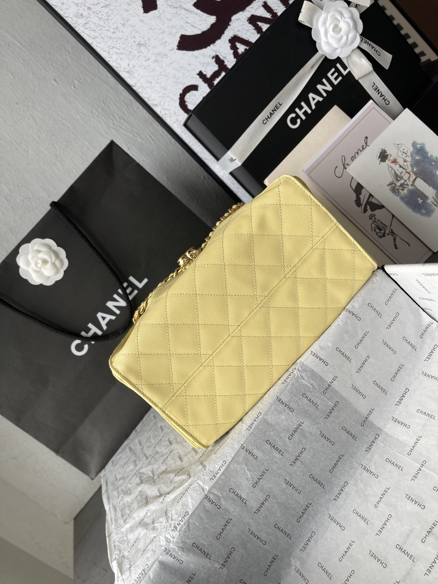 Chanel Quilted Leather Hobo Bucket Bag - Image 5