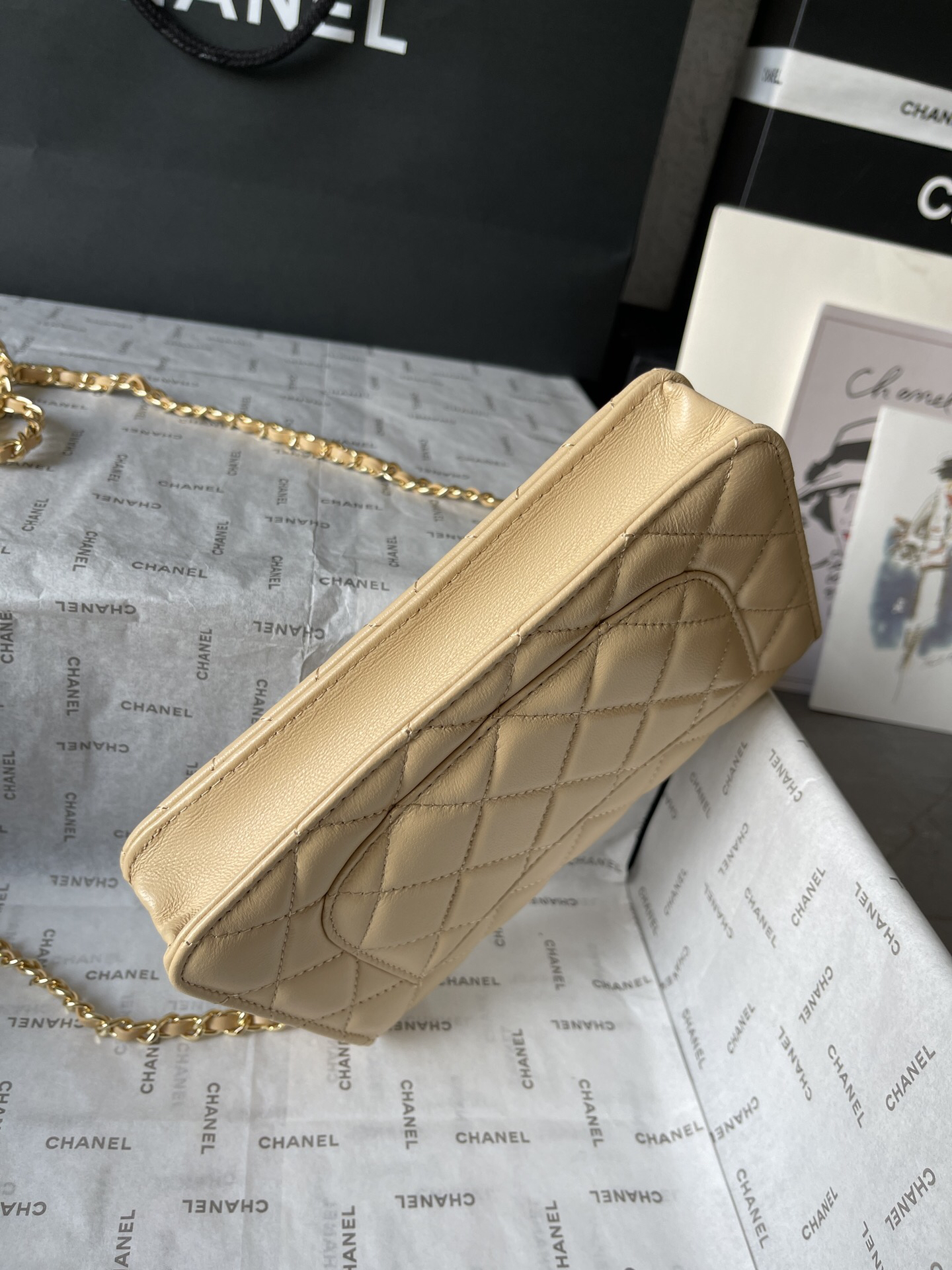 Chanel CF WOC Lambskin Chain Wallet - Image 5