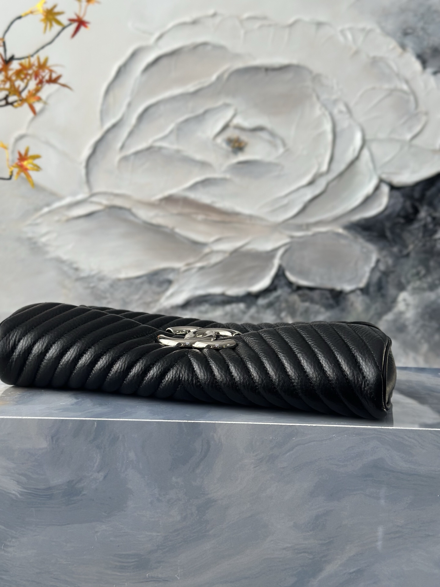 Chanel Black Deerskin Evening Clutch Bag - Image 5