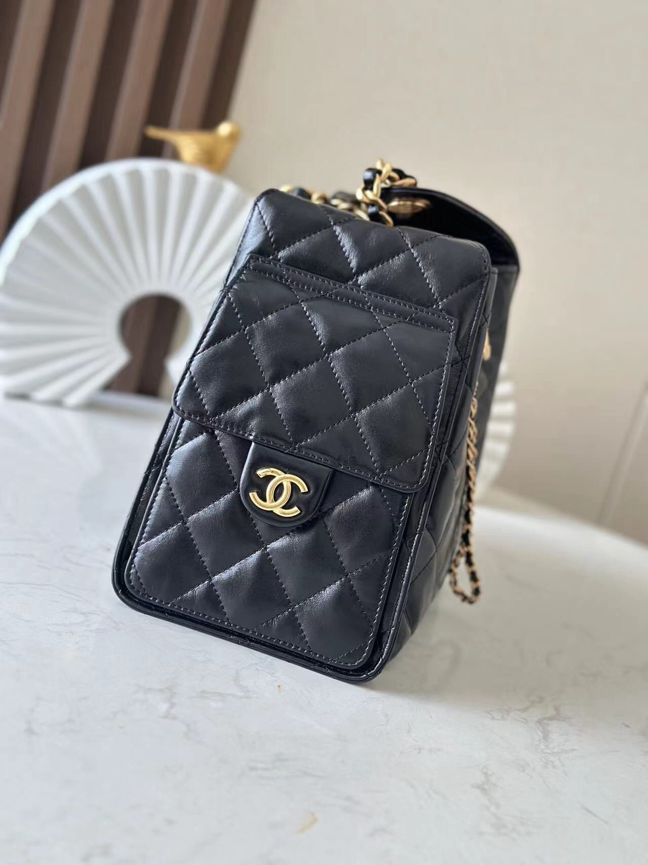 Chanel 25C Leather Hobo Shoulder Bag - Image 5