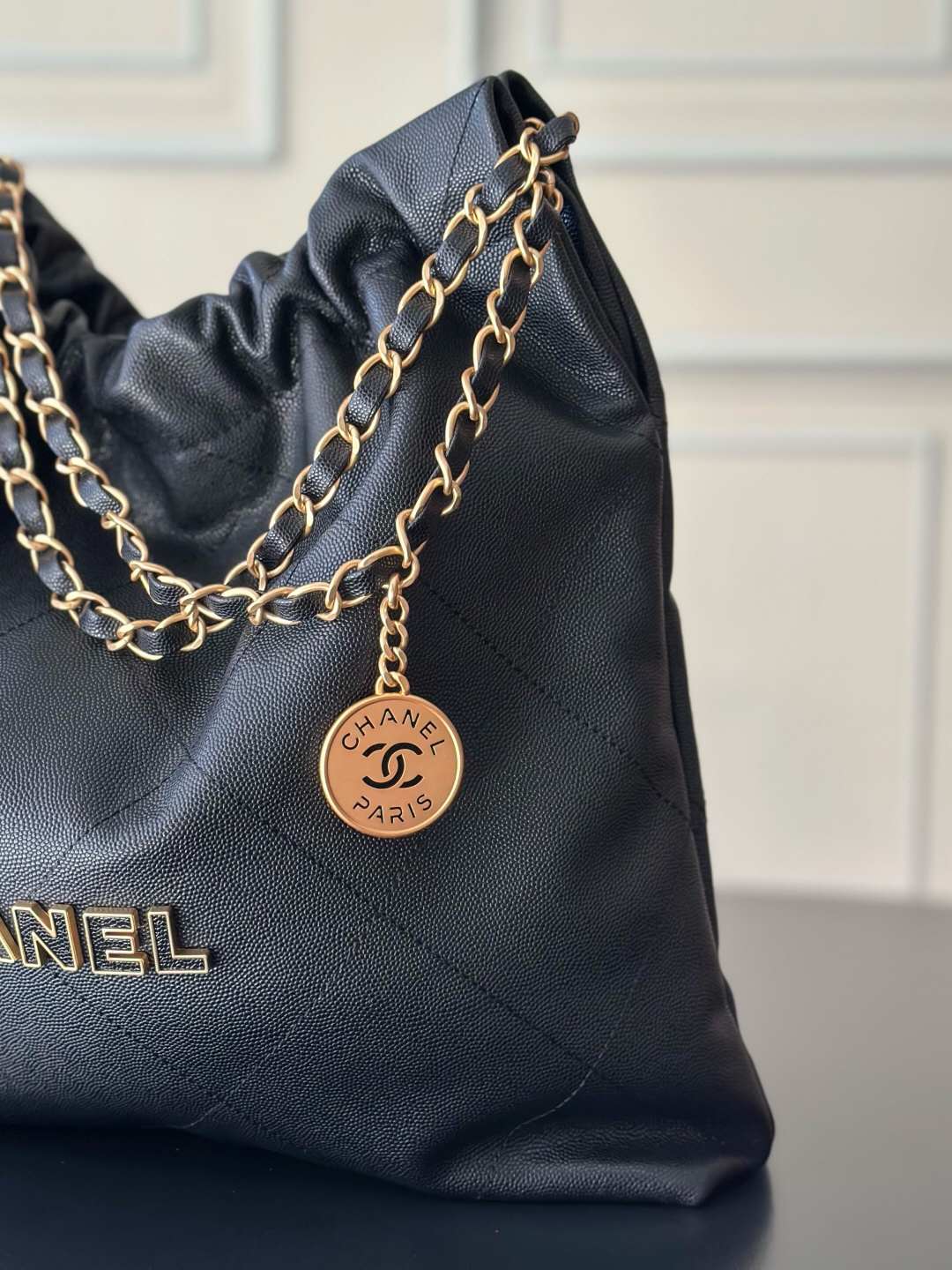 Chanel Waxed Calfskin Shoulder Bag - Image 5