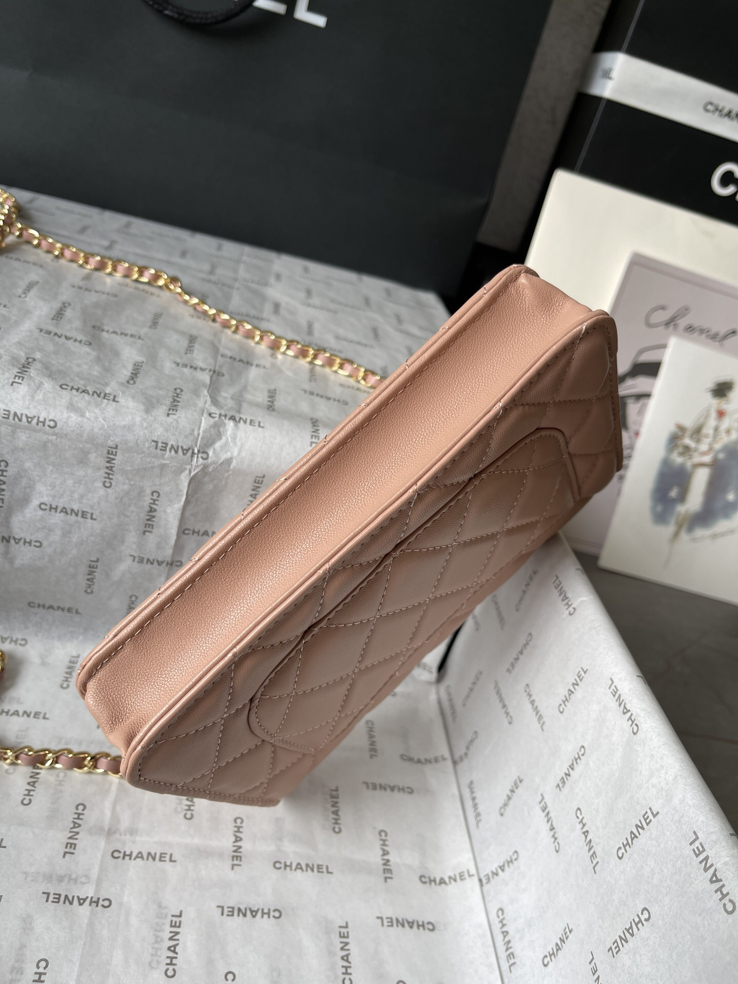 Chanel WOC Series Lambskin Crossbody Bag - Image 5