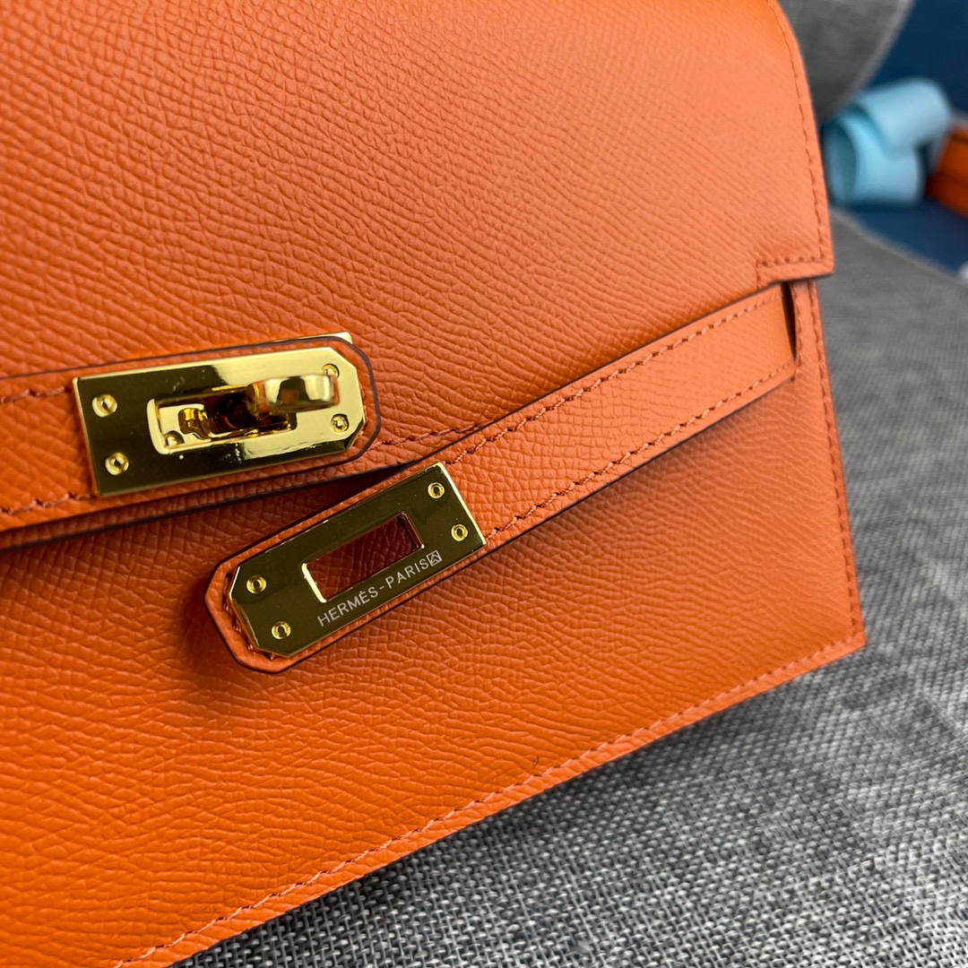 Hermès Kelly Palm-Grain Leather Crossbody Bag - Image 5
