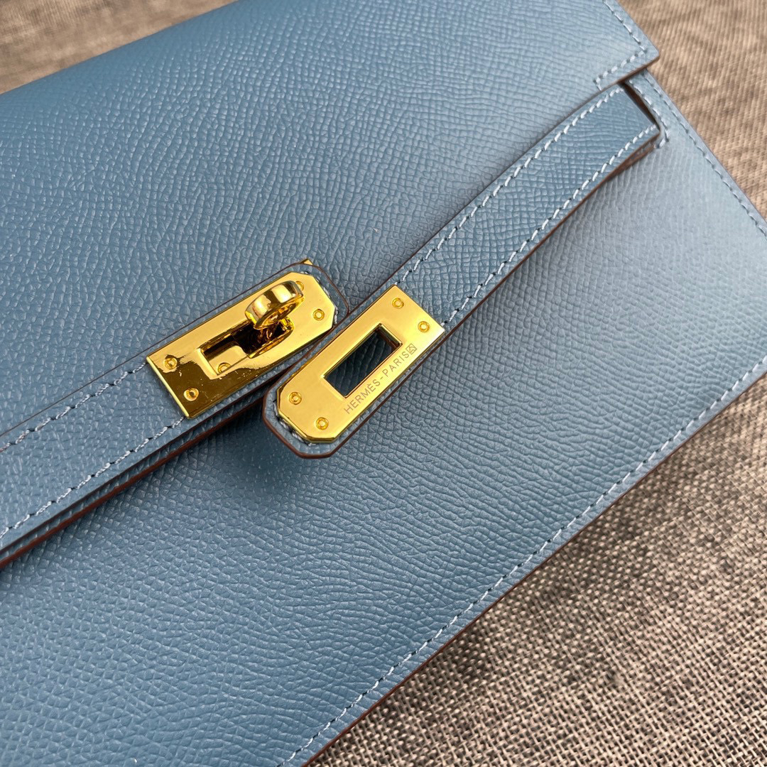 Hermès Kelly-Style Palm-Grain Leather Shoulder Crossbody Bag - Image 5