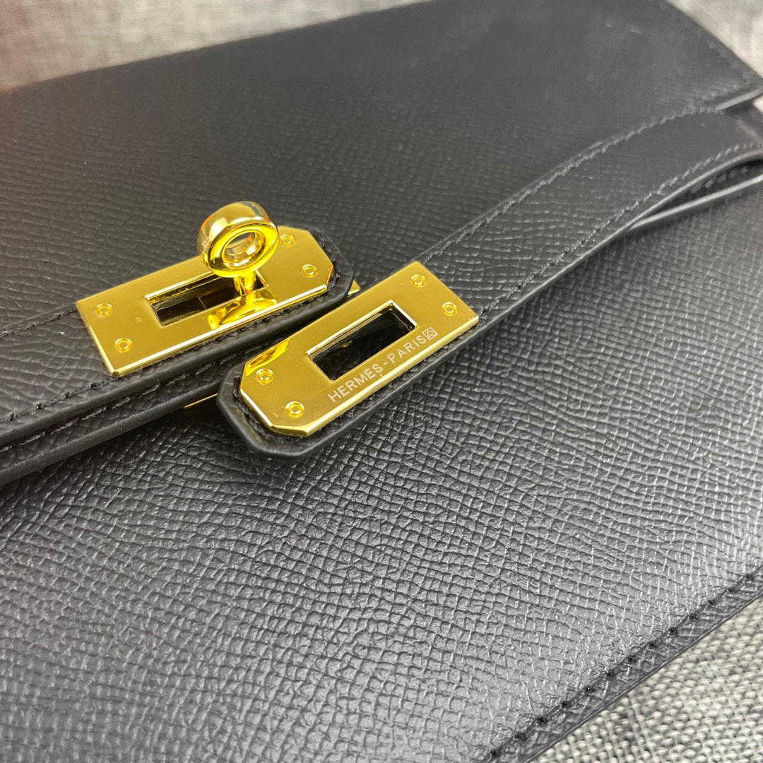 Hermès Kelly-Style Palm-Grain Leather Shoulder Crossbody Bag - Image 5