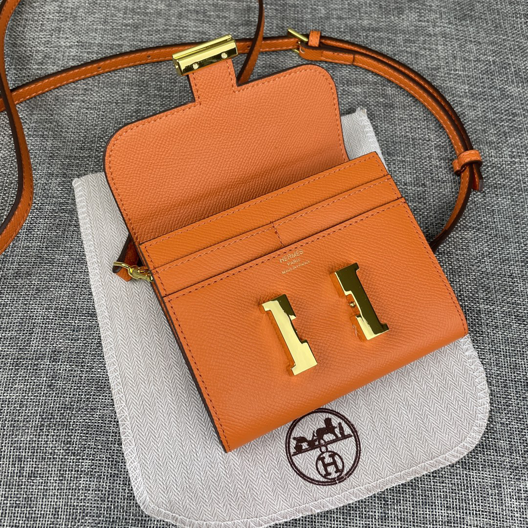 Hermes Constance Palm-Grain Leather Mini Bag - Image 5