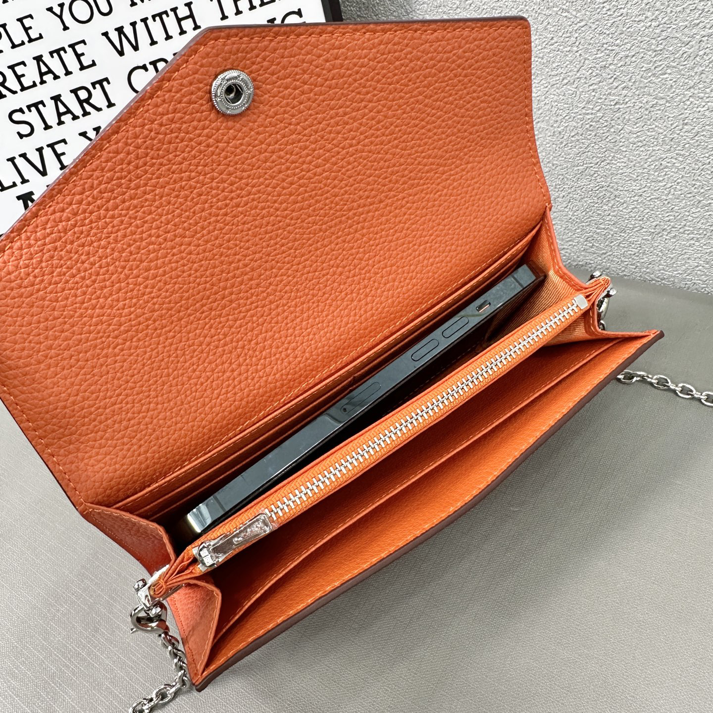 Hermes R.M.S Evercolor Togo Leather Wallet - Image 5