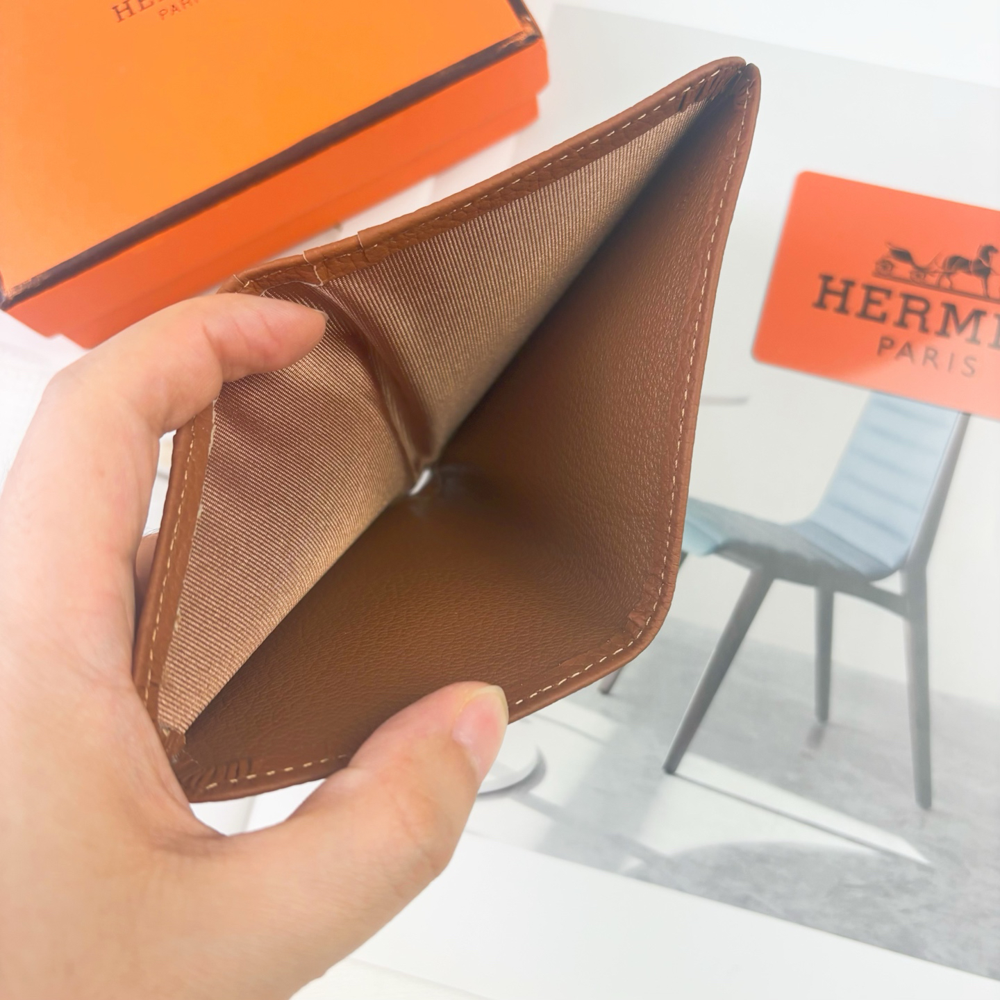Hermès Silk'in Togo Leather Women's Wallet - Image 5