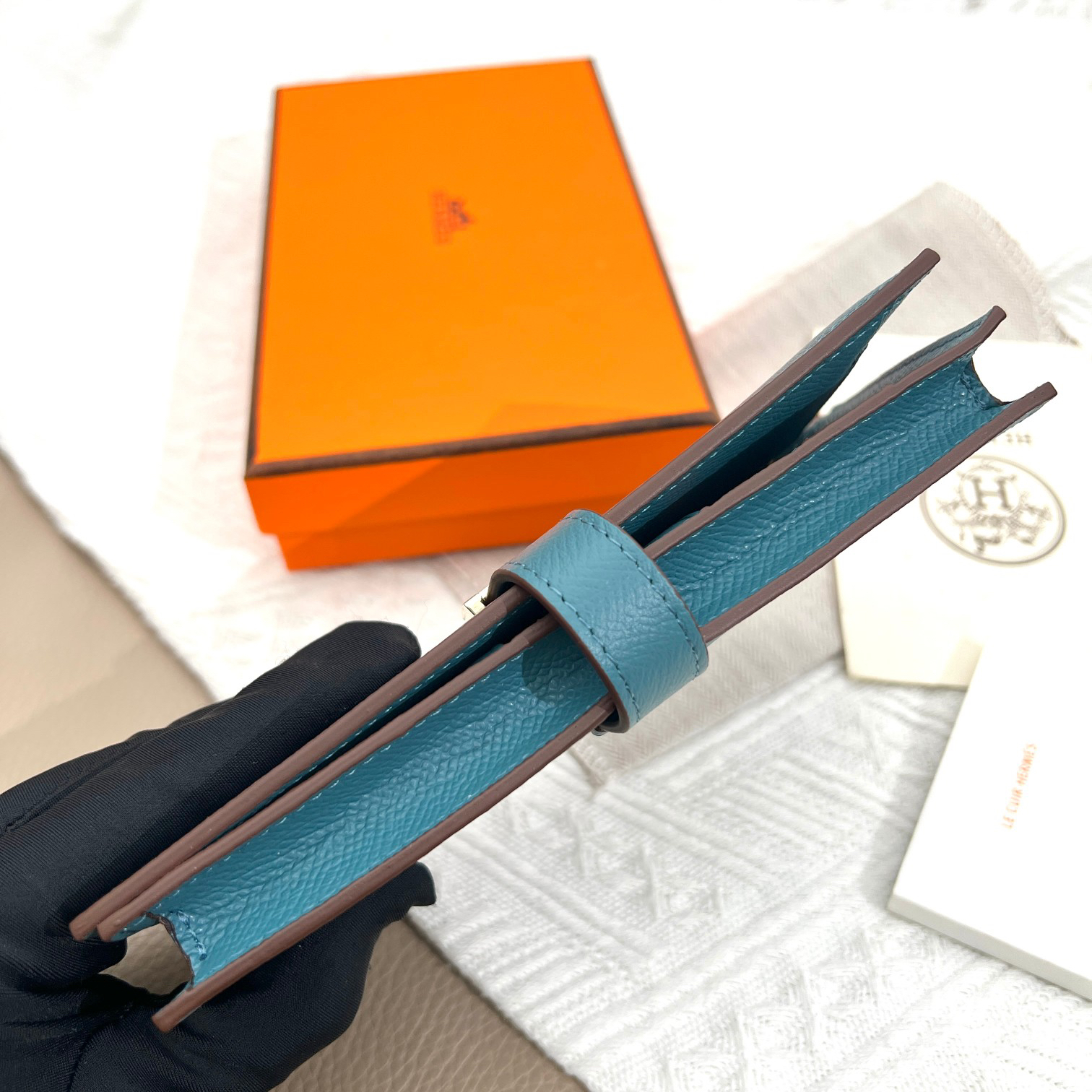 Hermes Leather Zip Wallet - Image 5