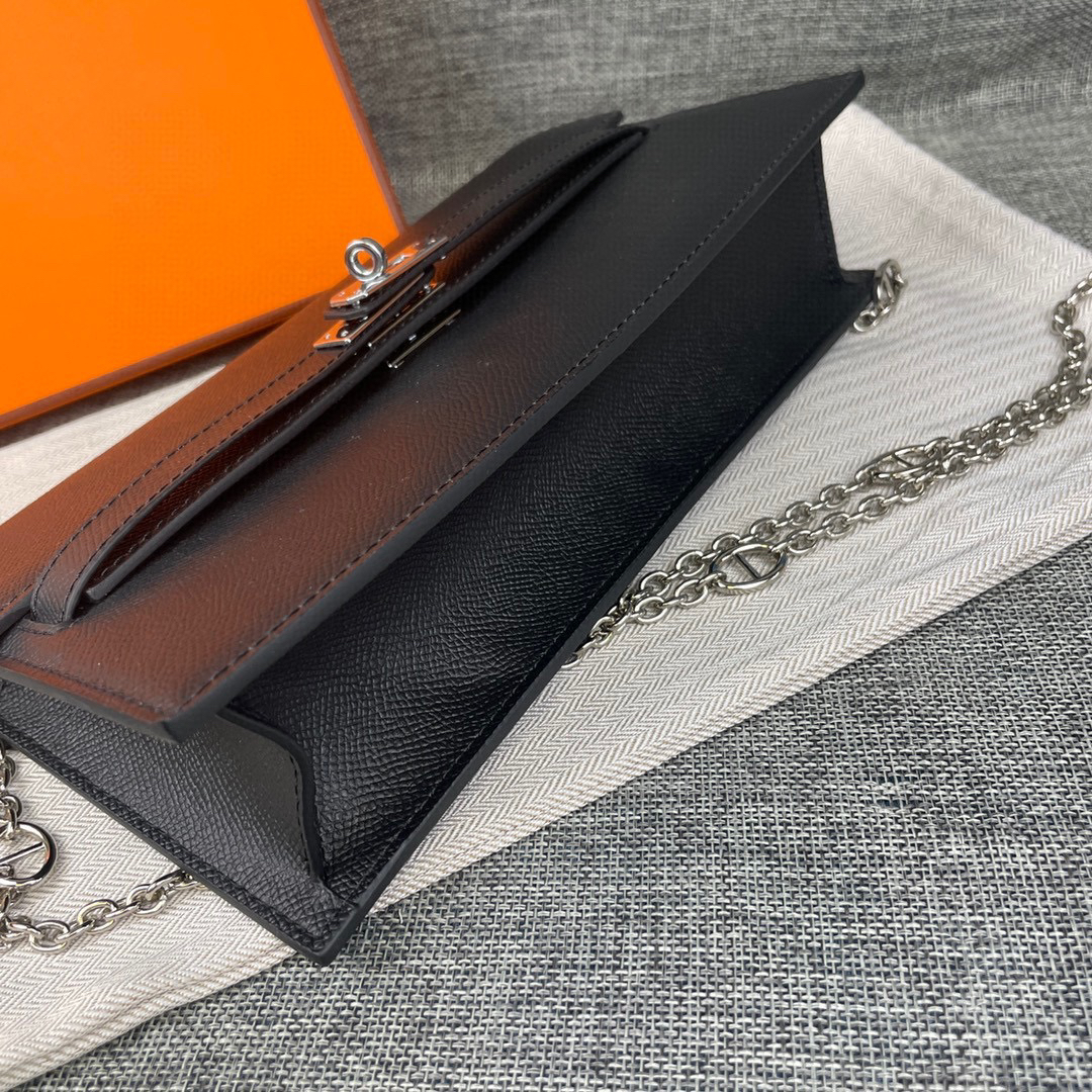 Hermès Kelly-Style Leather Shoulder Crossbody Bag - Image 5