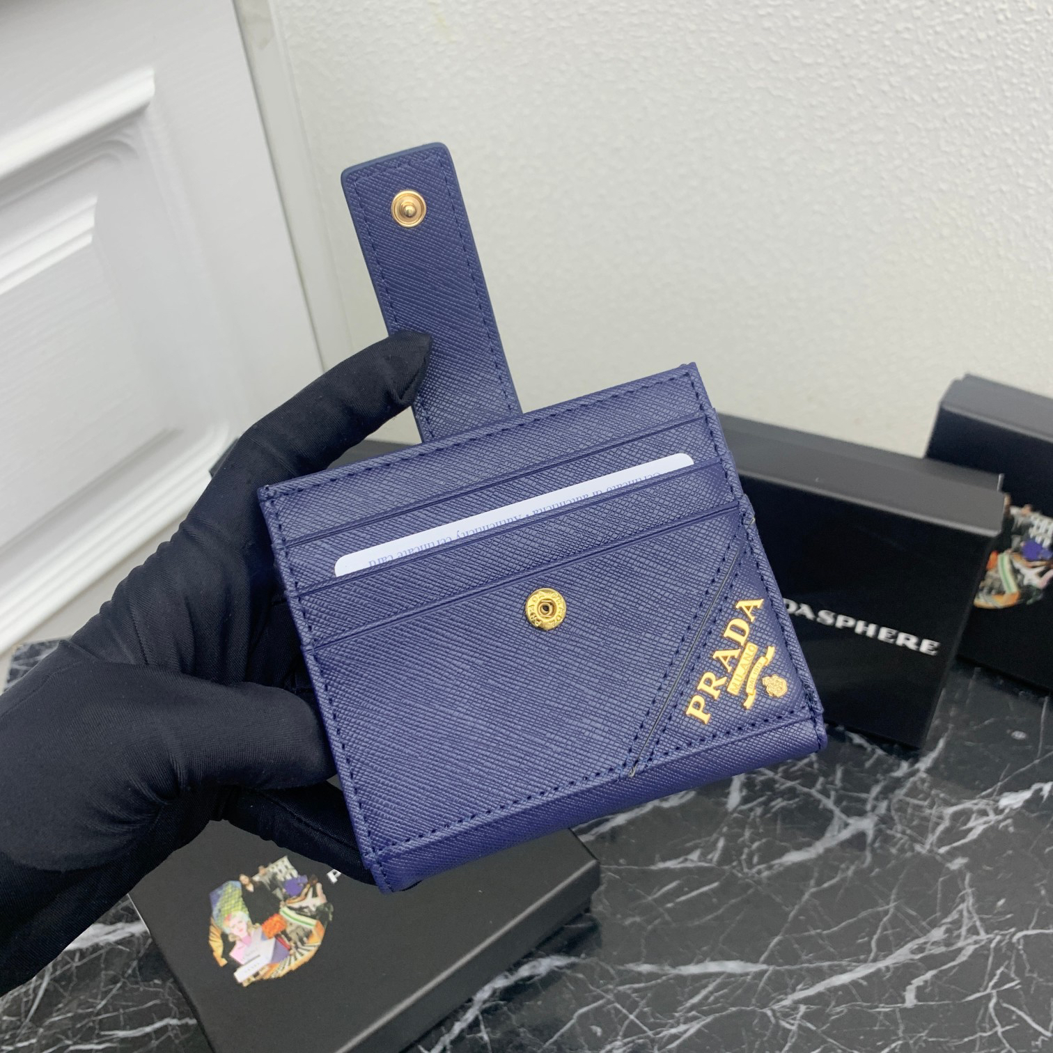 Prada Leather Short Wallet LM215 - Image 5