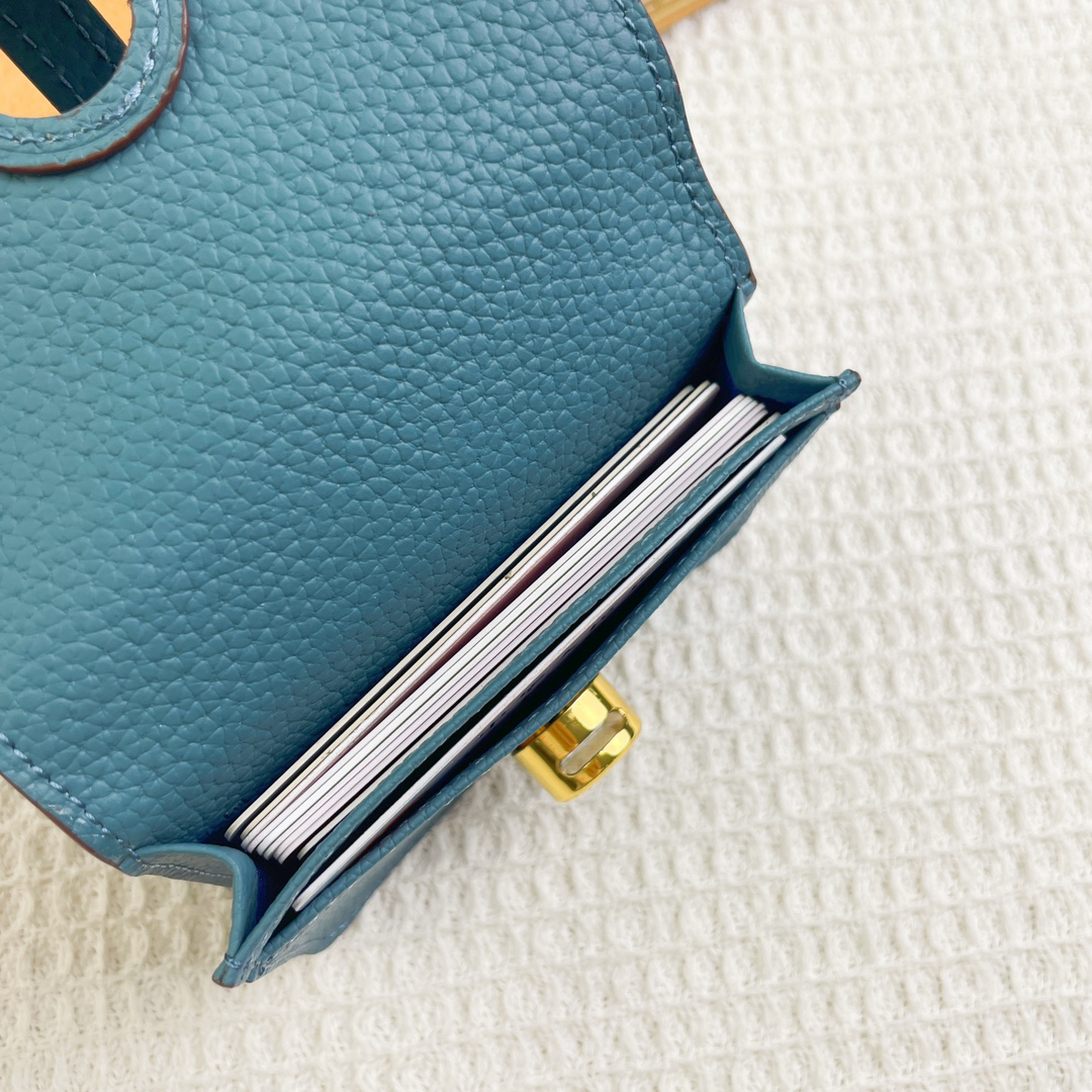 Hermès Togo Leather Wallet with Silver Buckle - Image 5