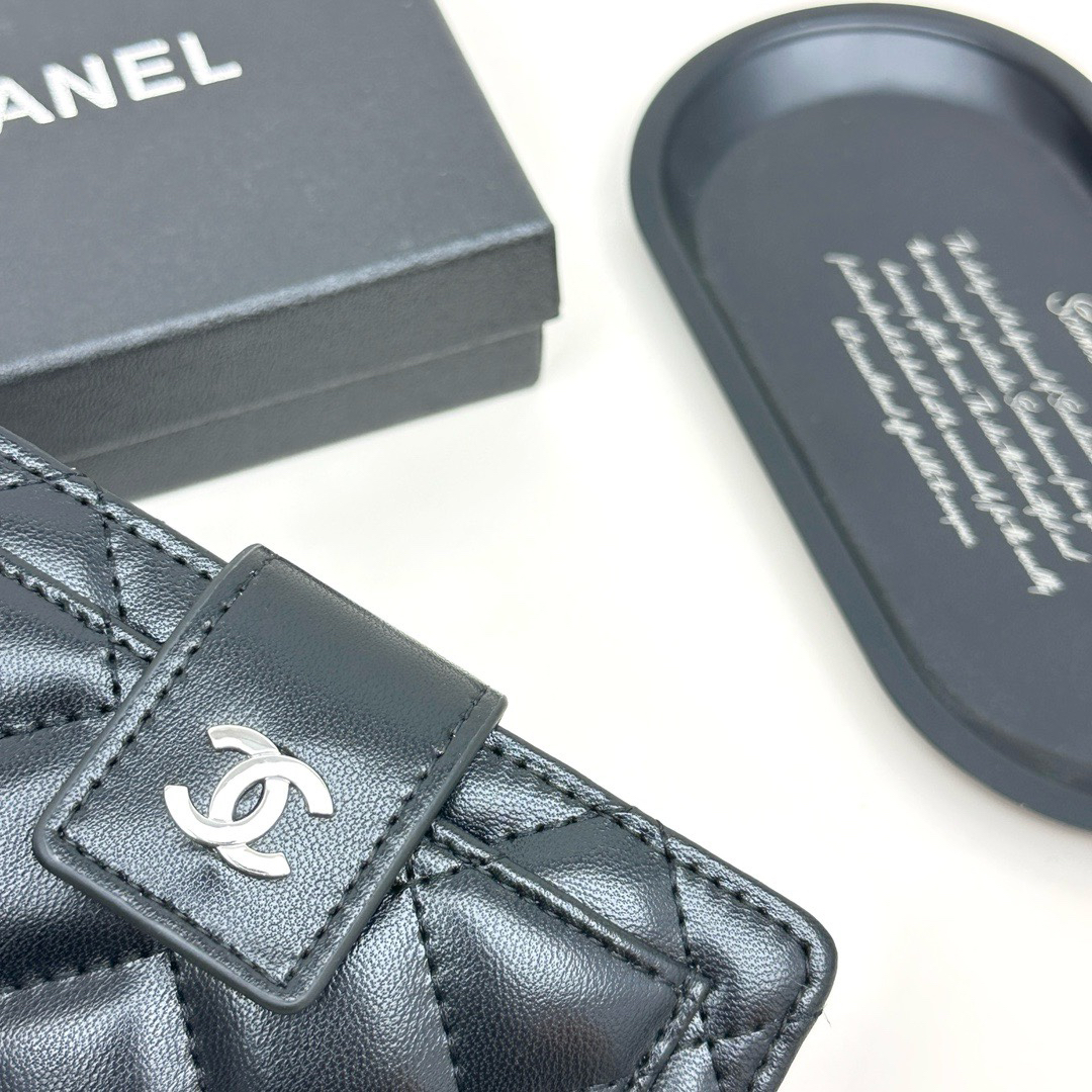 Chanel 8354 Multifunction Wallet - Black and Pink - Image 5