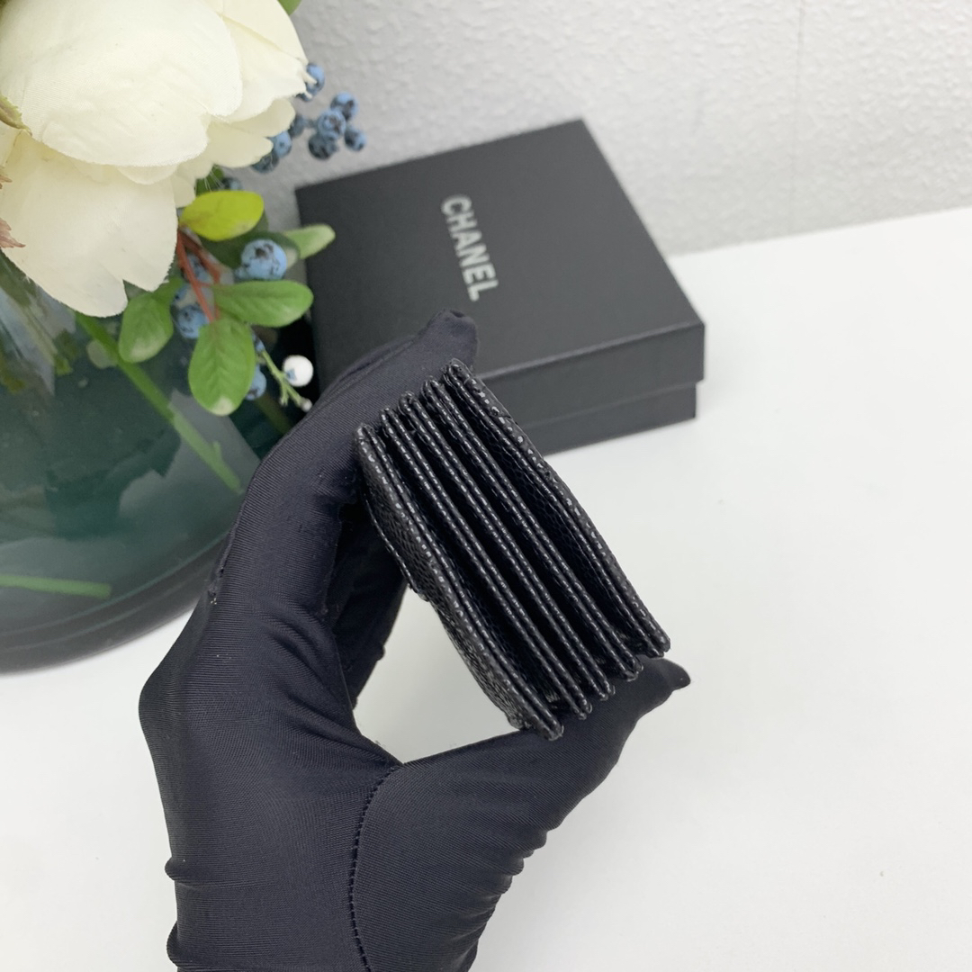 CHANEL AP1081 Grained Goatskin Short Trifold Wallet - Image 5
