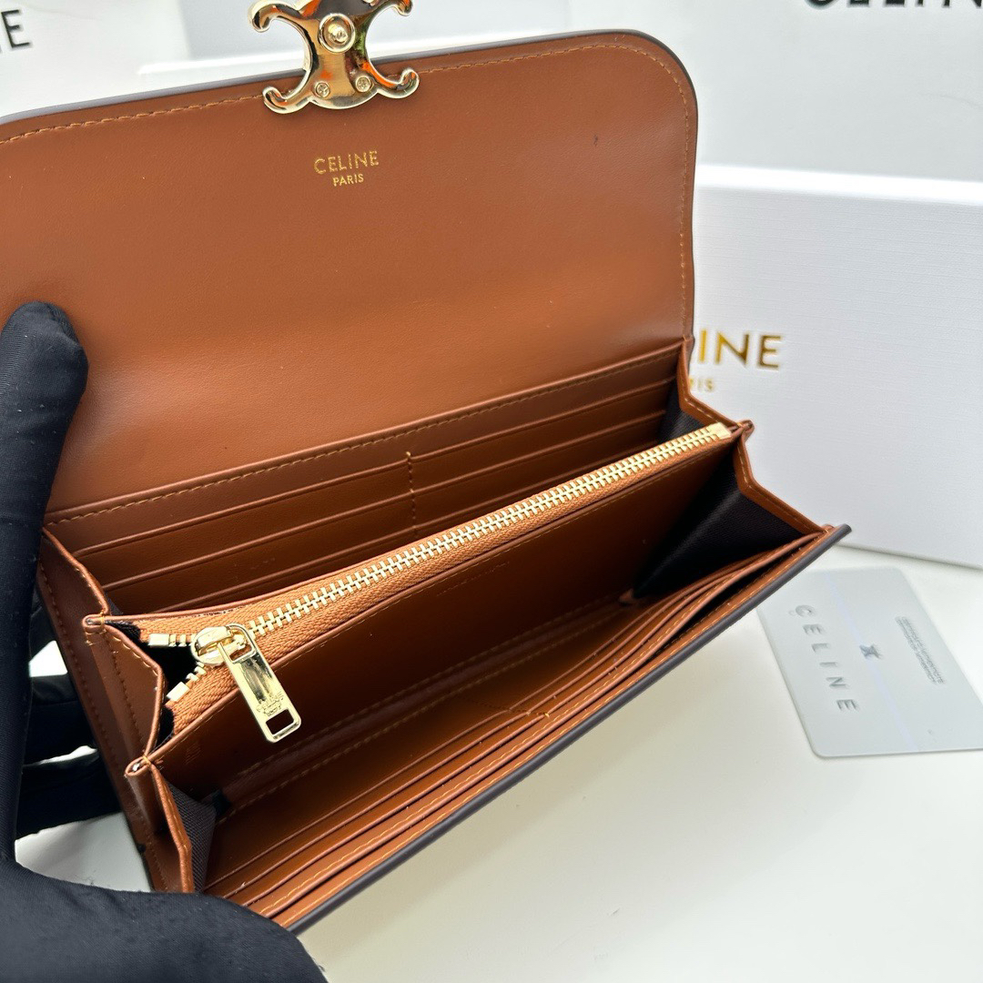 Celine White Printed Leather Wallet - Image 5