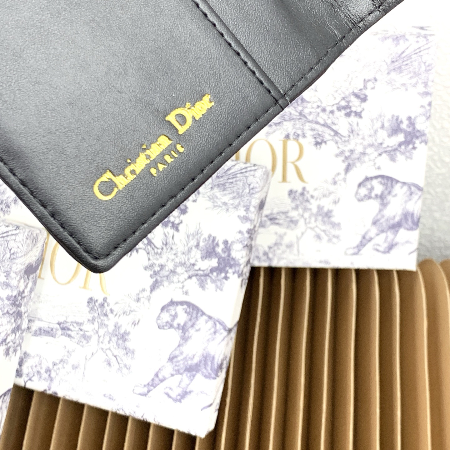 Dior Montaigne Card Holder in Blue Dior Oblique Canvas - Image 5