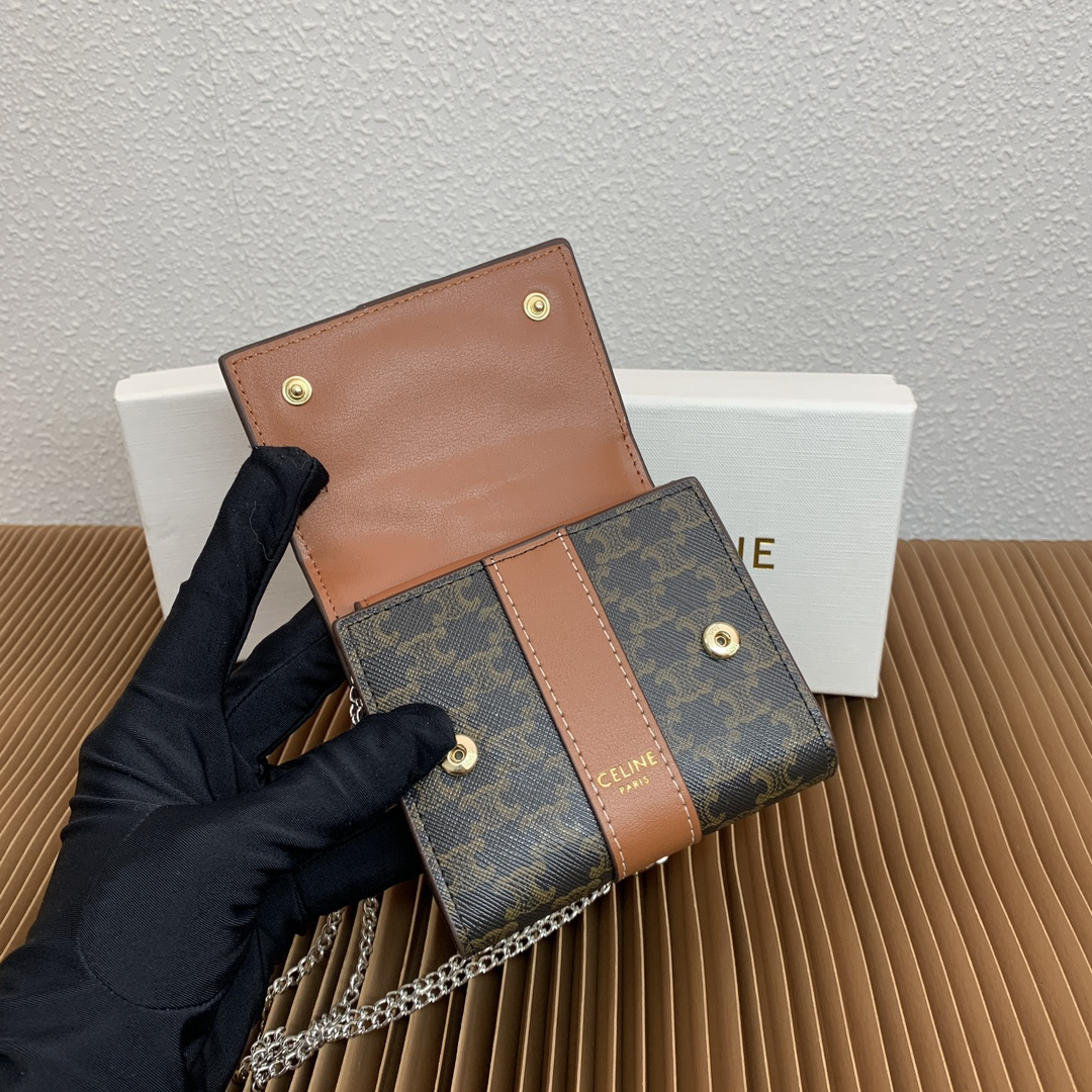 Small Triomphe Trifold Wallet - Image 5