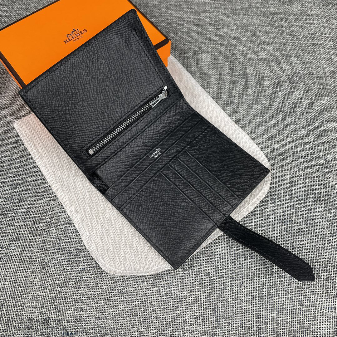 Hermès 5120 Palm-Grain Leather Vertical Wallet - Image 5