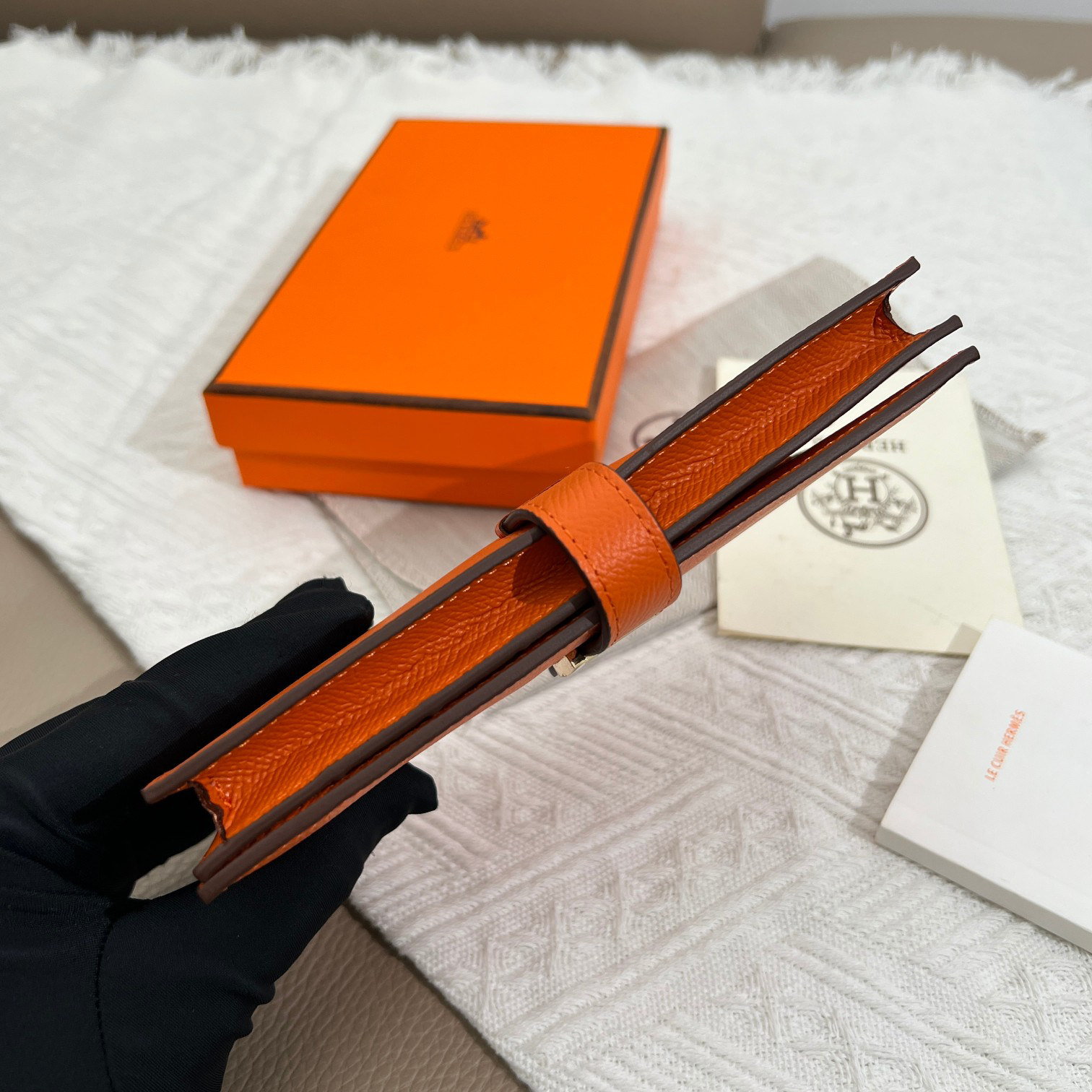 Hermes Women's Togo Leather Long Wallet - Image 5