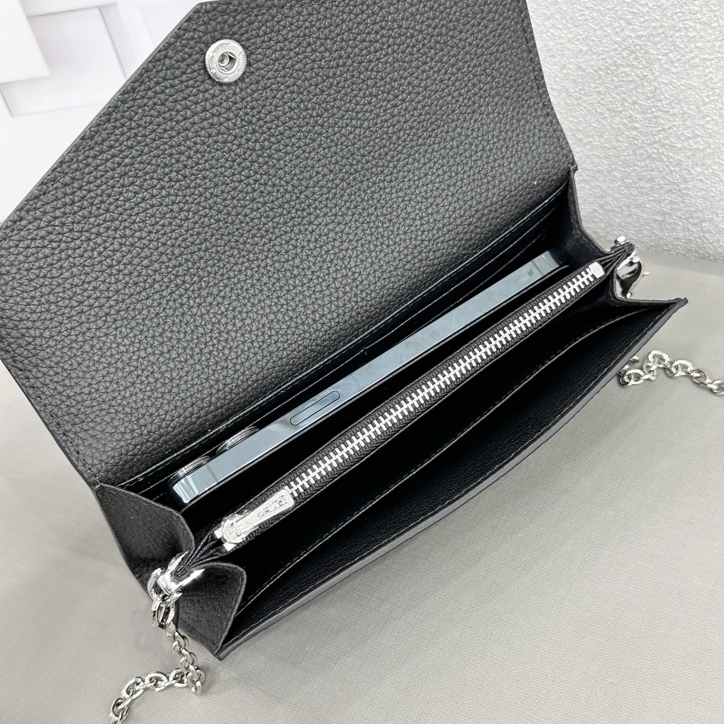 Hermes R.M.S Evercolor Togo Leather Chain Crossbody Wallet Bag - Image 5