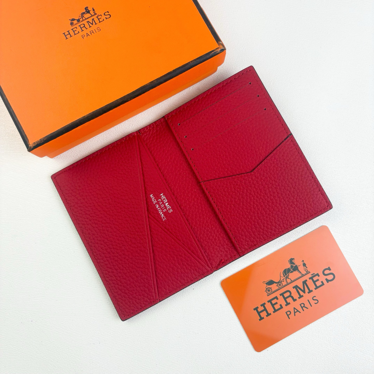 Hermès Barenia Faubourg Togo Leather Business Card Holder - Image 5