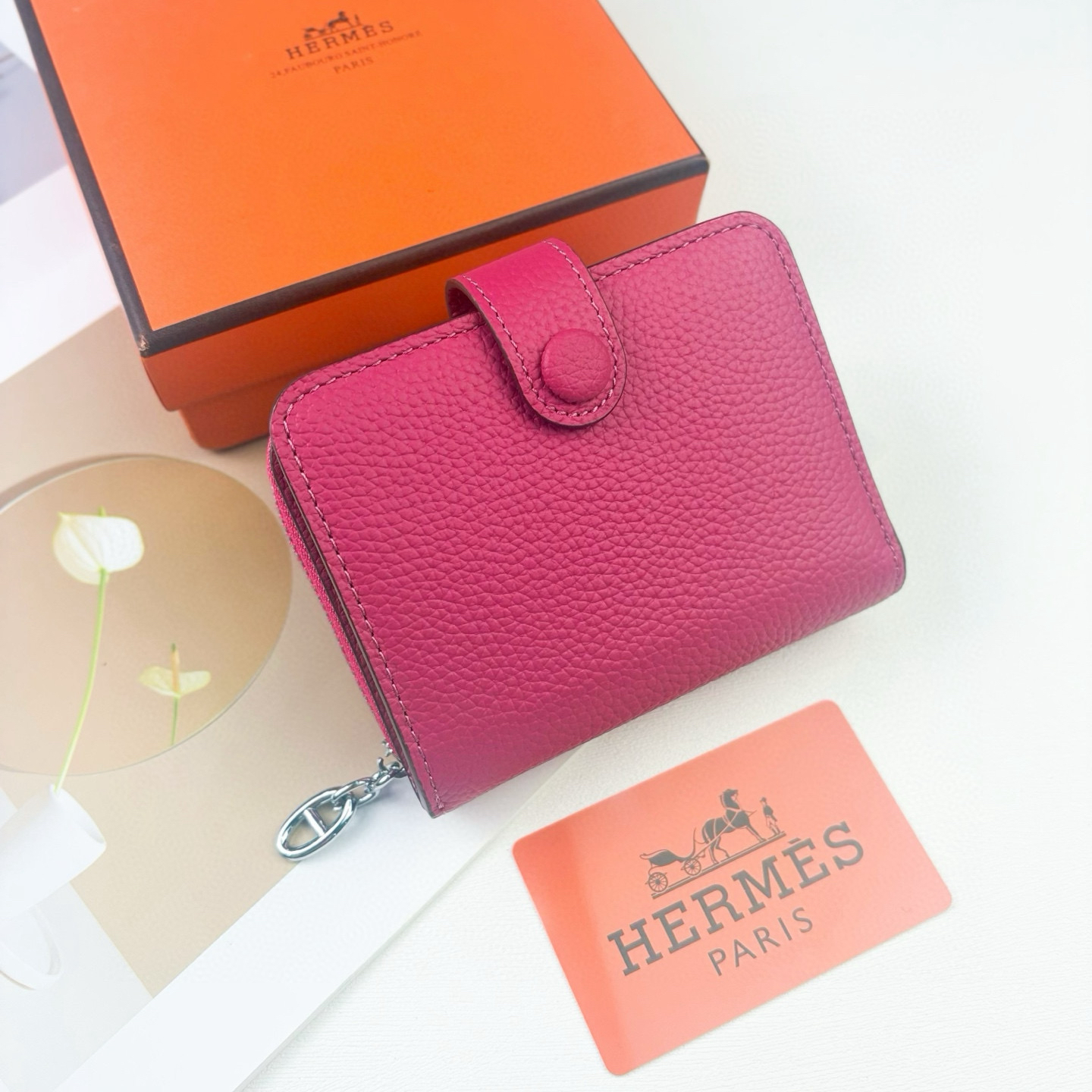 Hermès Silk'in Togo Leather Wallet - Image 5
