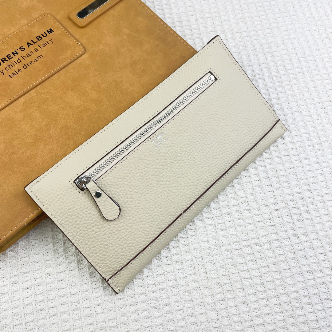 Hermes Silk'in Barenia Calfskin Zip Wallet - Image 5