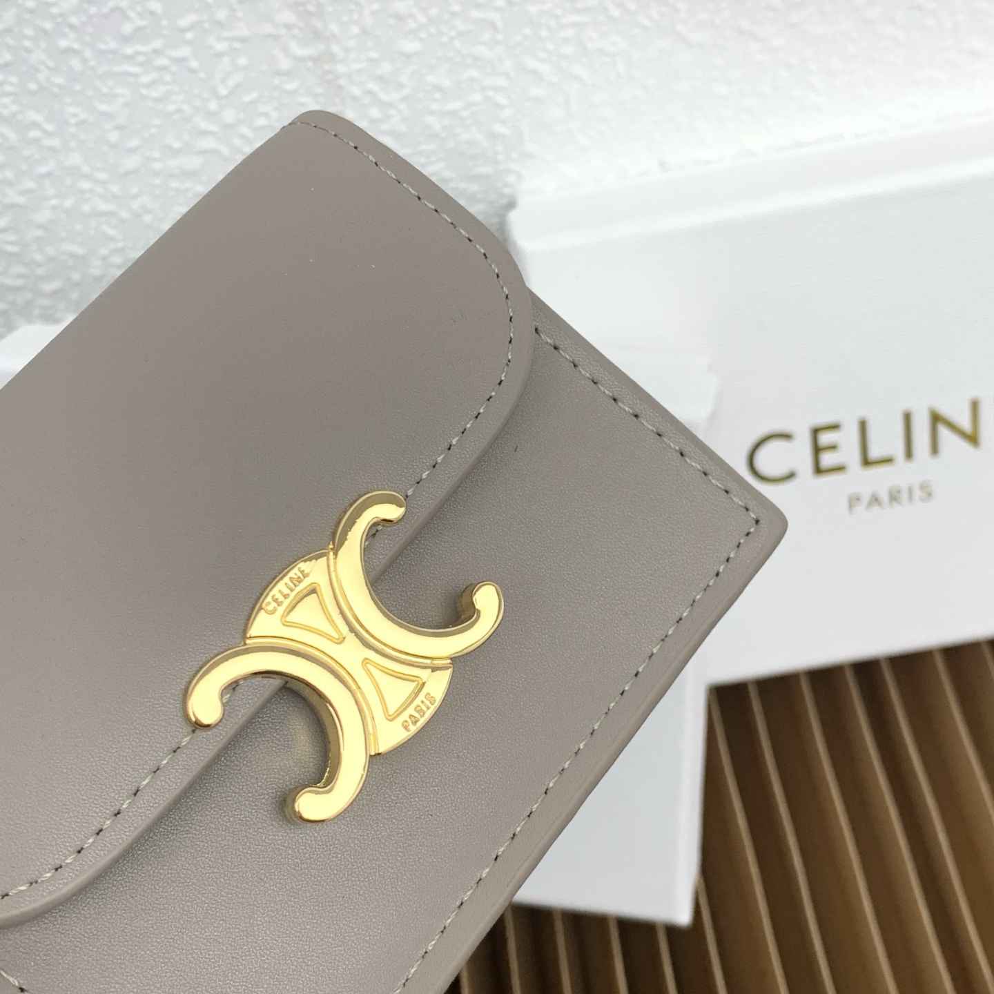 Celine Triomphe Leather Business Card Holder - Image 5