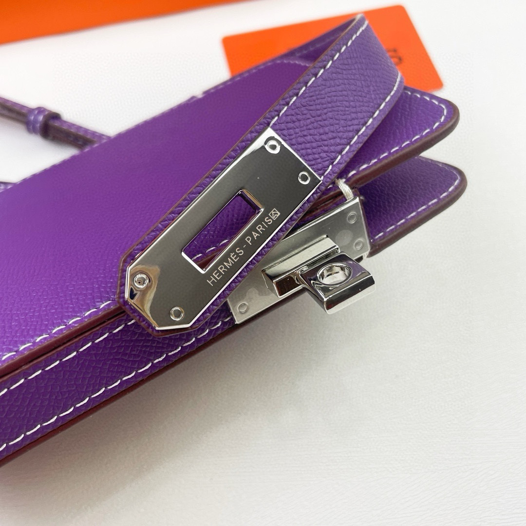 Hermes Hac a Box Tadelakt Calfskin Phone Case with Shoulder Strap - Image 5