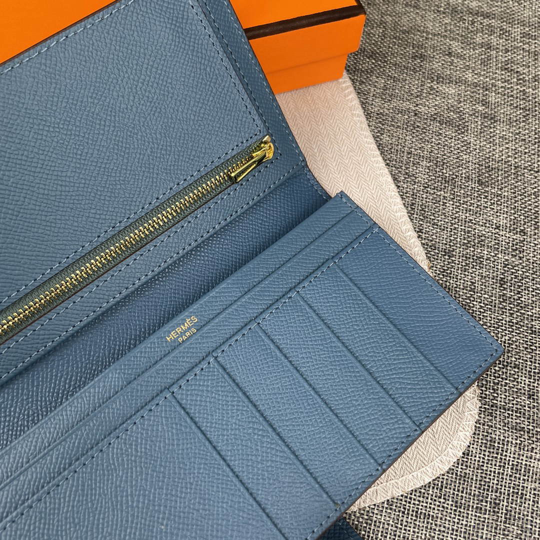 Hermès Women's Empson Leather Long Zip Wallet - Image 5