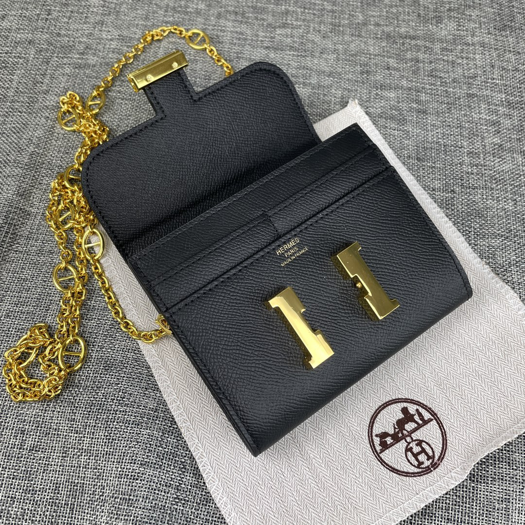 Hermes Constance Palm-Grain Leather Shoulder Bag - Image 5