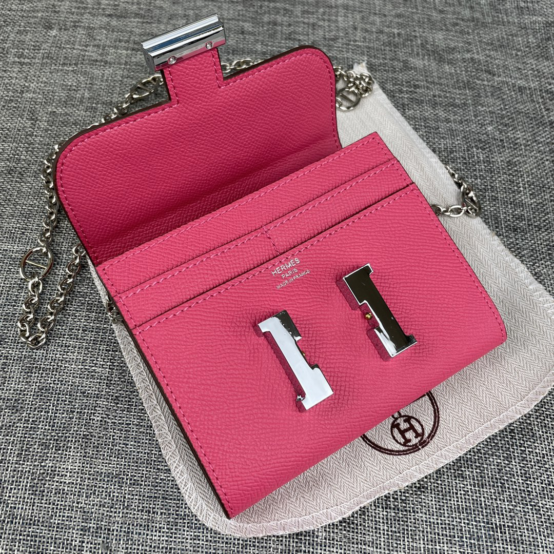 Hermes Constance Palm-Grain Leather Card Holder - Image 5