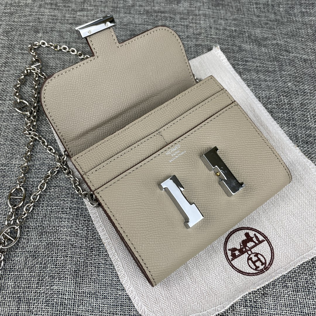 Hermes Constance Palm-Grain Leather Card Holder - Image 5