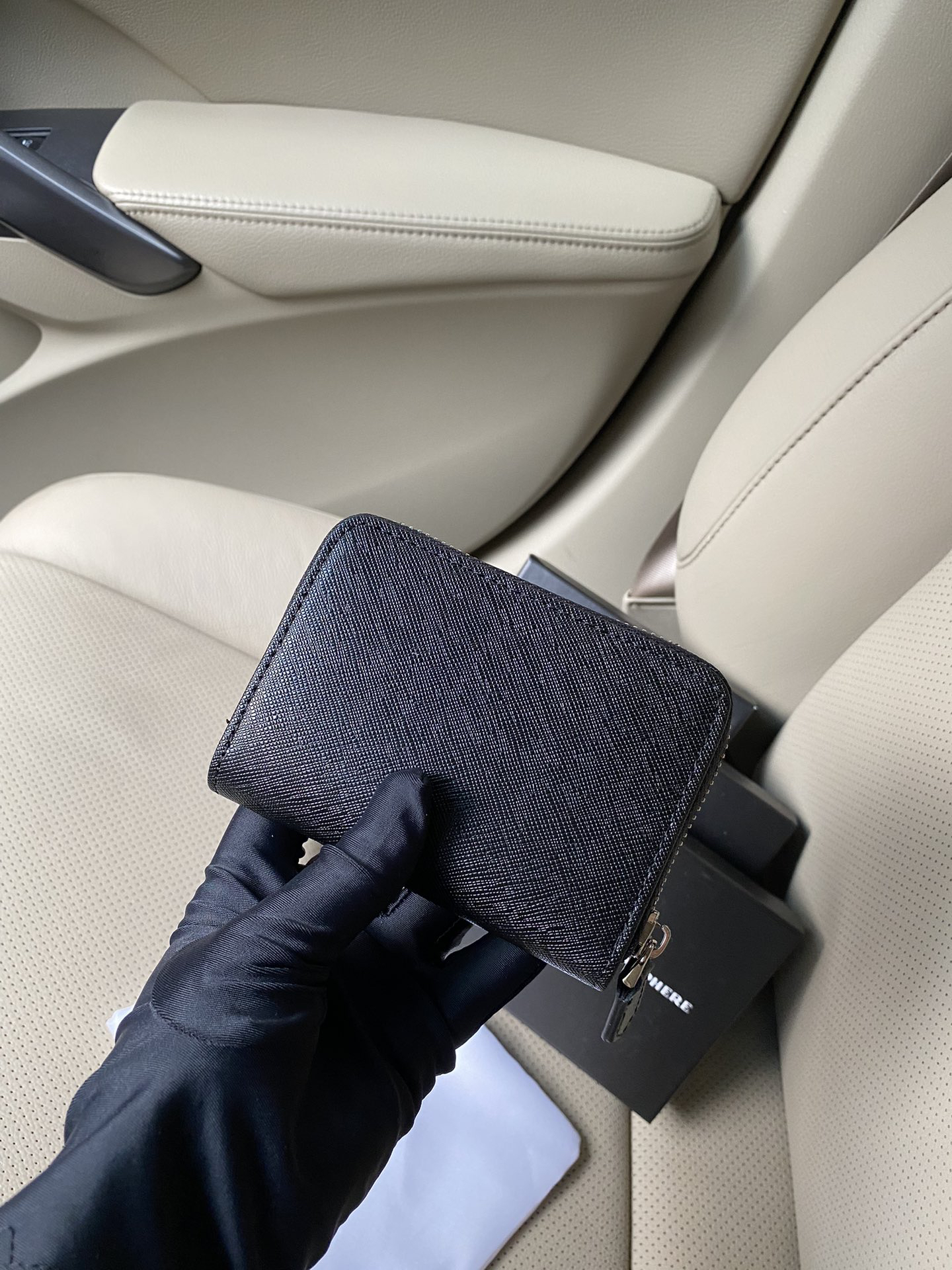 Prada 2MC553 Black Leather Card Holder - Image 5