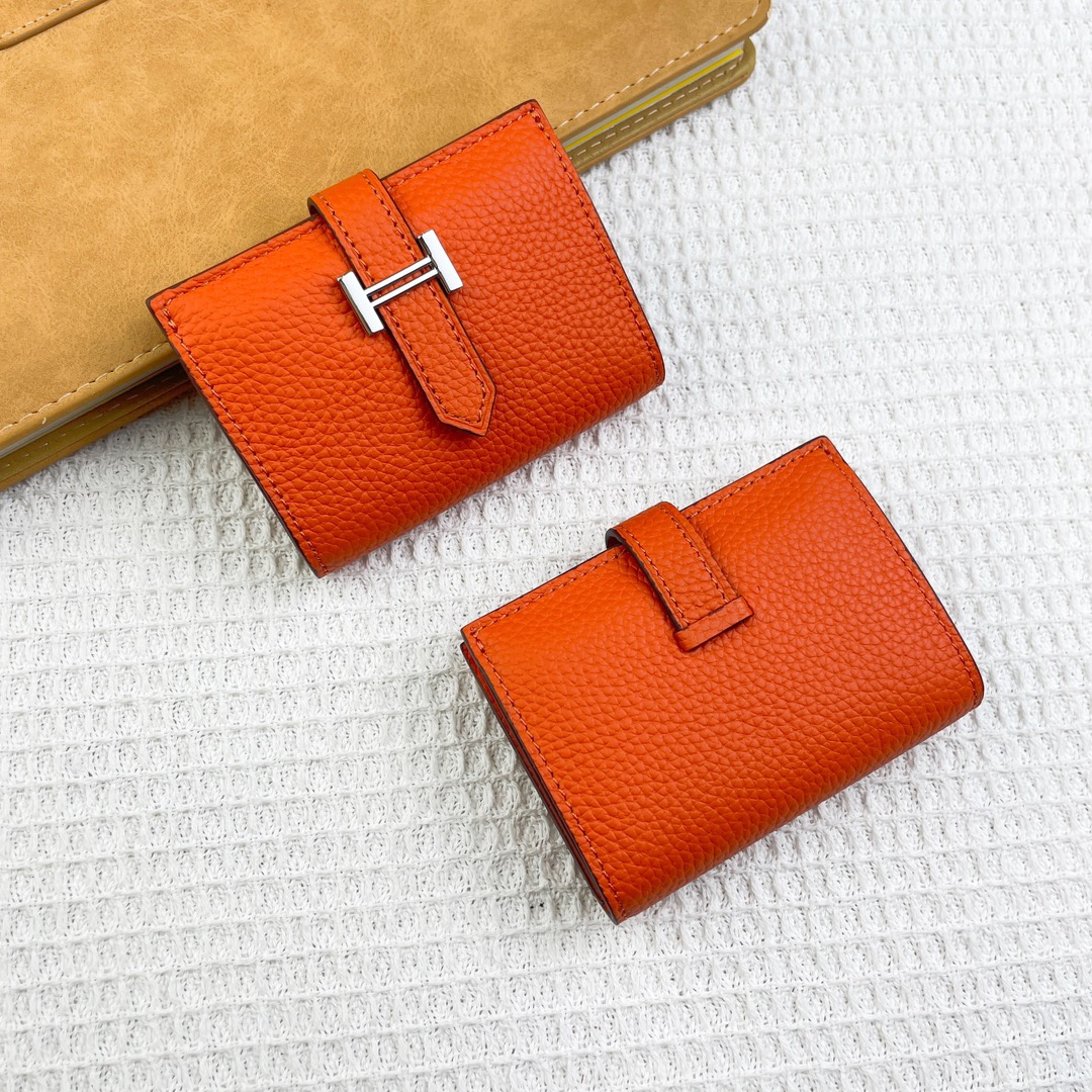 Hermes Litchi-Grain Leather Business Card Holder - Image 5