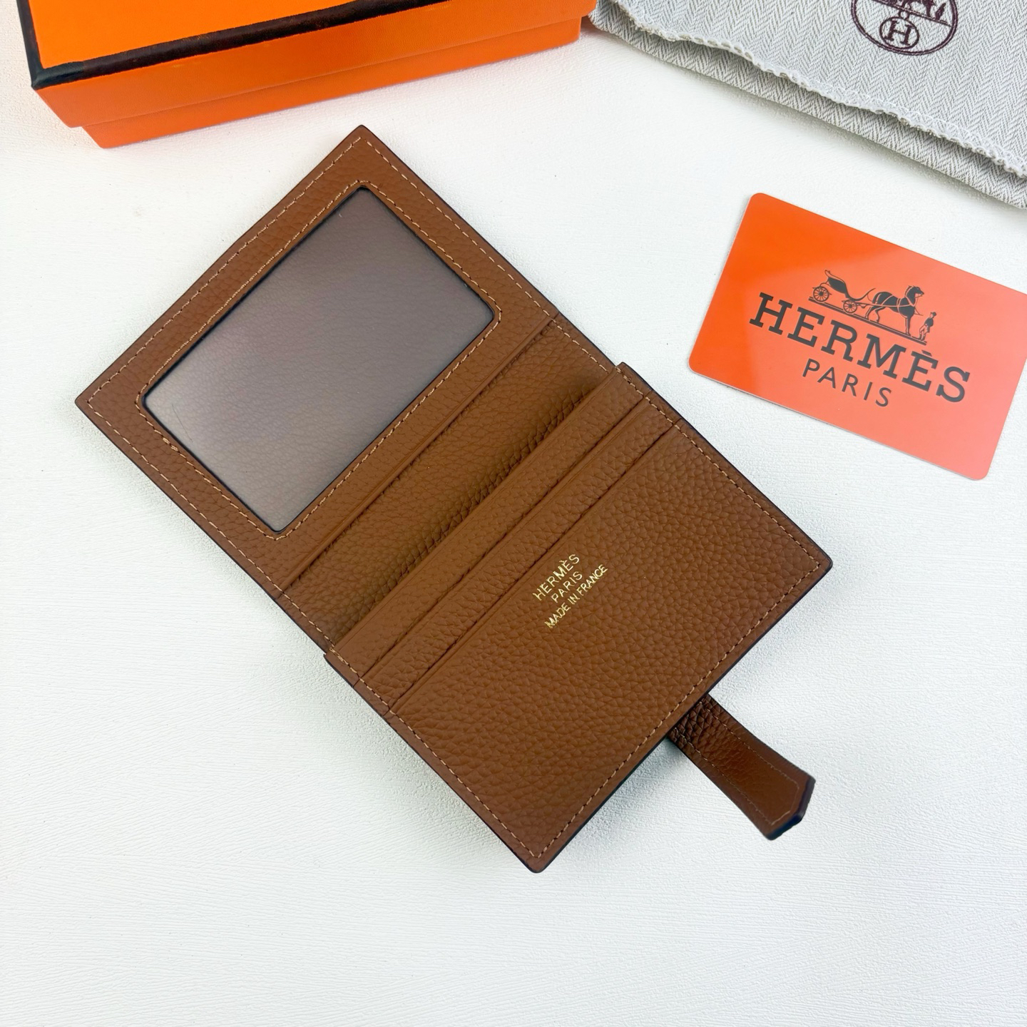 Hermes Togo Leather Card Holder - Image 5
