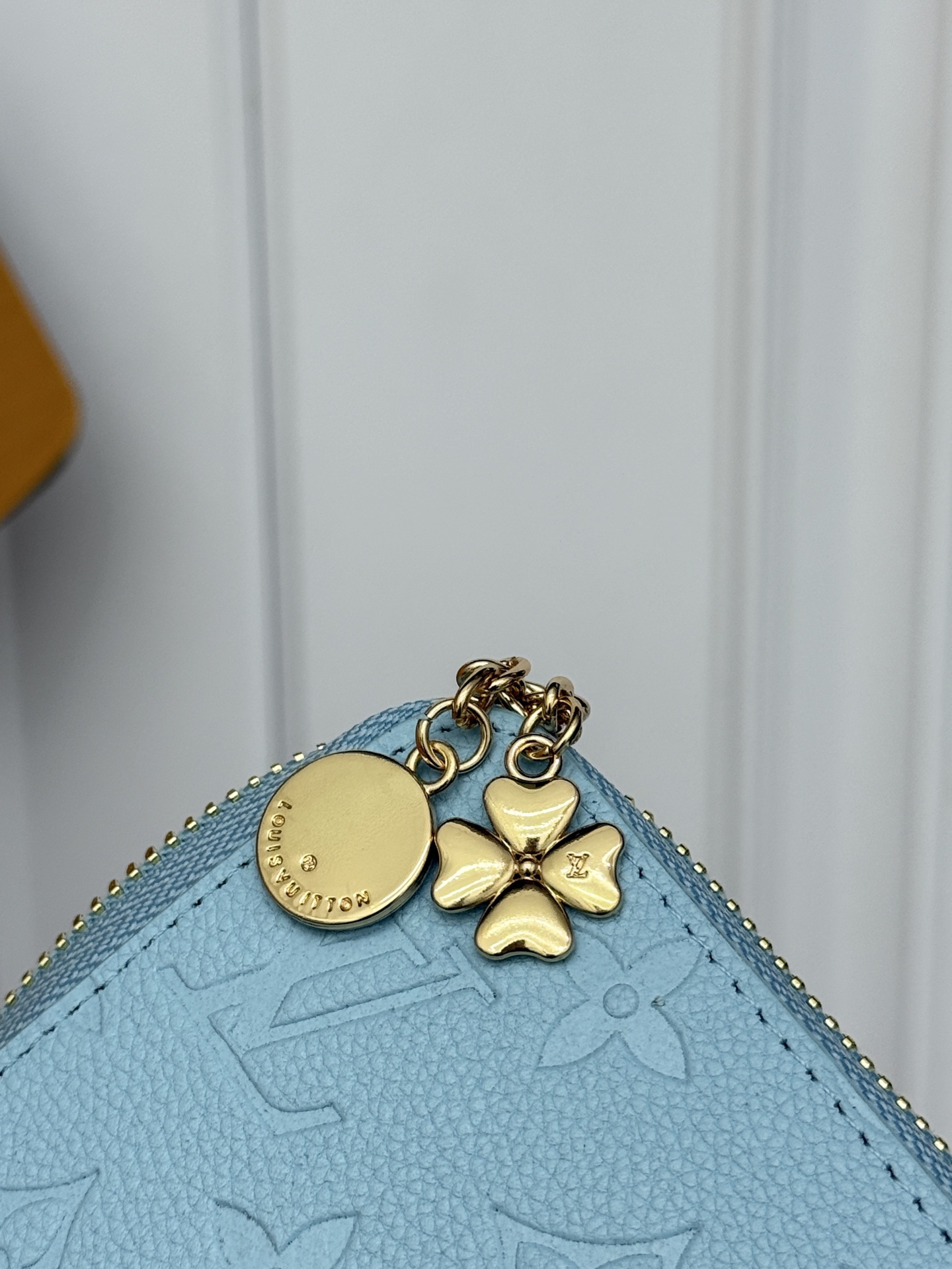 Louis Vuitton M60430 Zippy Wallet, Pale Blue with Lemon Yellow - Image 5