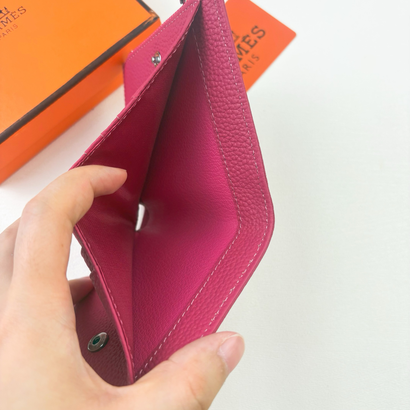 Hermes Silk'in Togo Leather Women's Wallet - Image 5