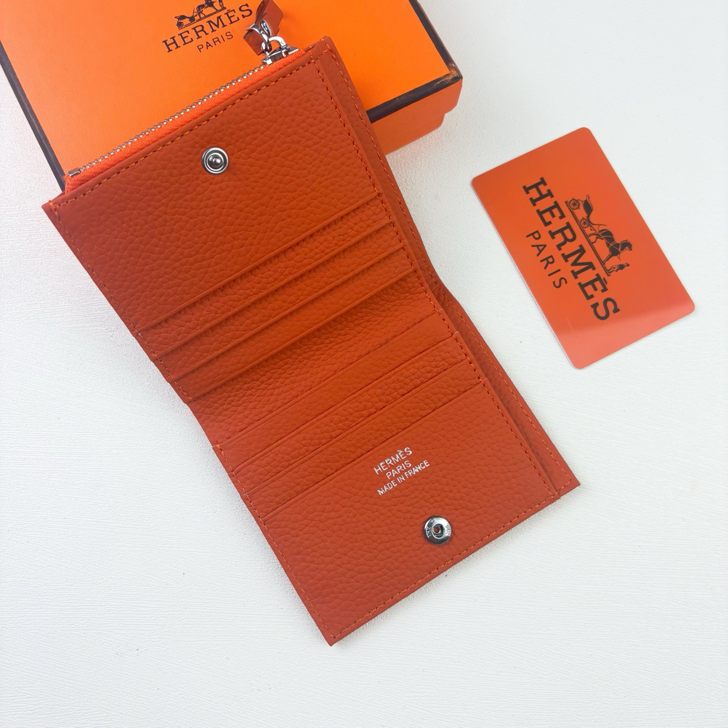 Hermes Silk'in Togo Leather Wallet - Image 5