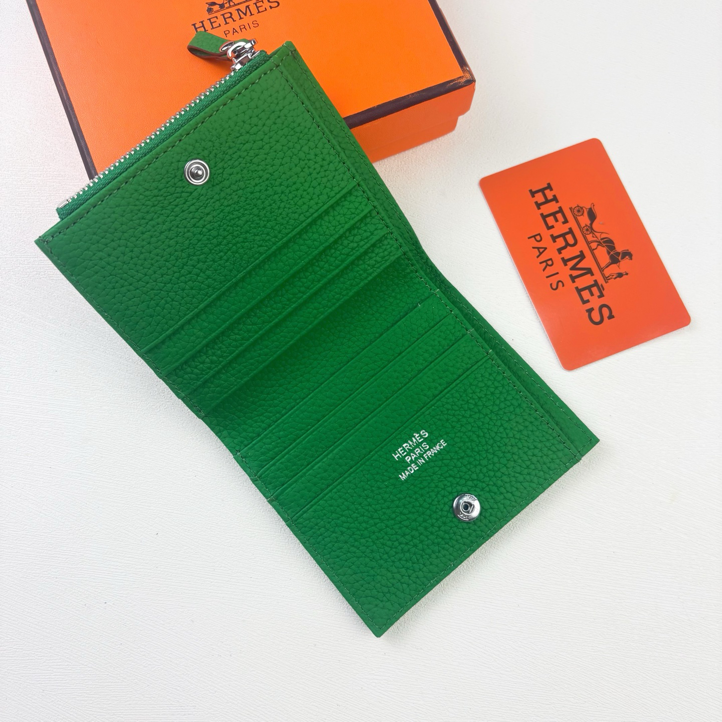 Hermès Silk'in Togo Leather Wallet - Image 5