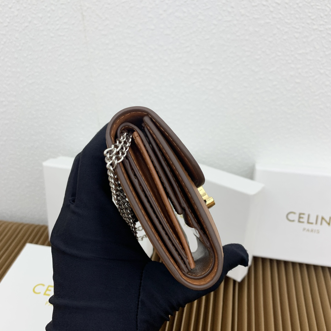 Celine Triomphe Small Embroidered Textile Wallet - Image 5