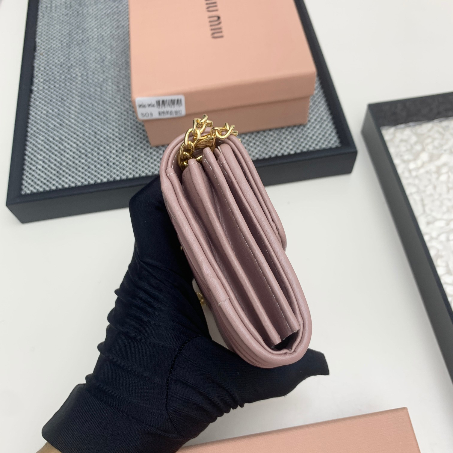 Miu Miu Lambskin Mini Zipper Coin Purse - Image 5