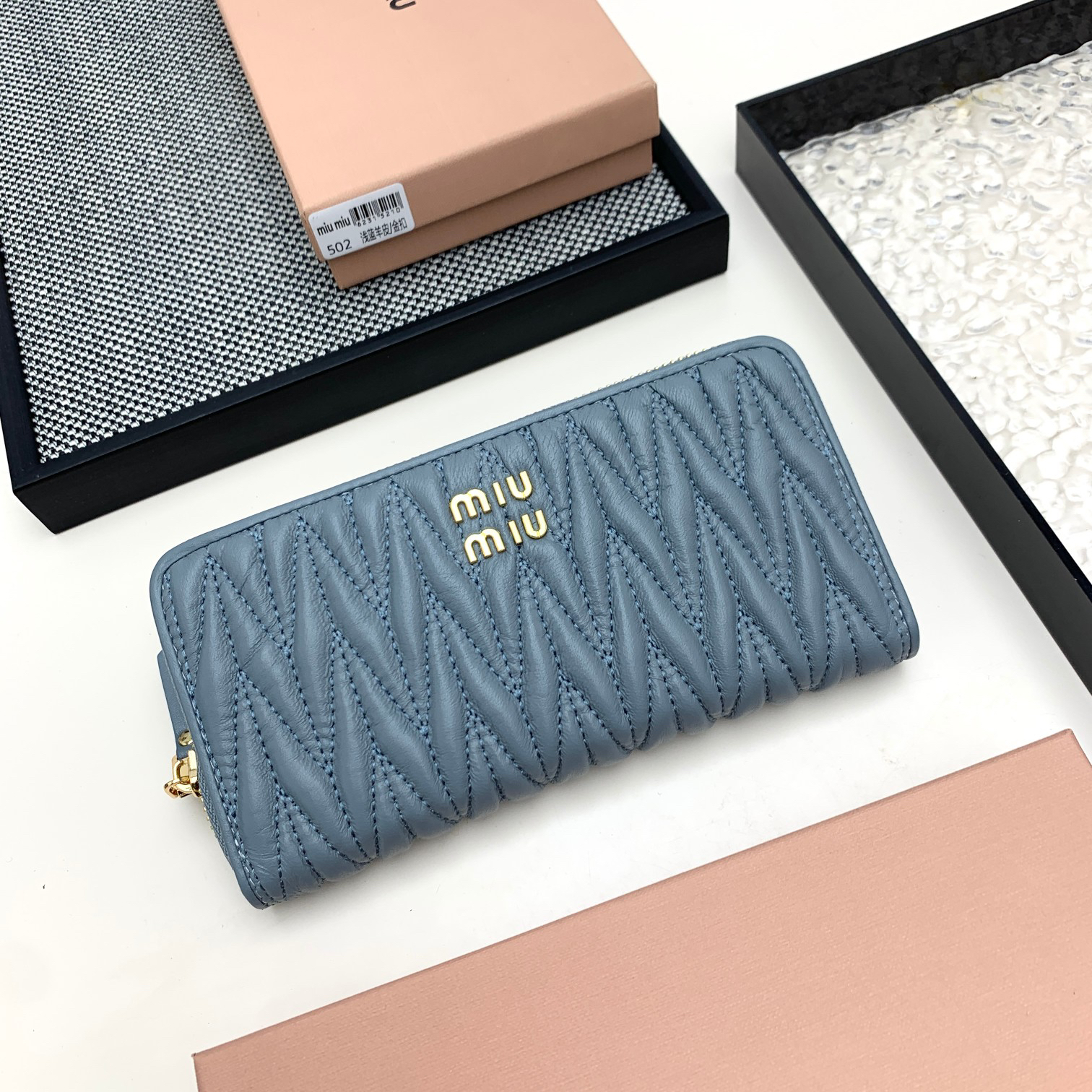 Miu Miu Lambskin Zip Wallet - Image 5