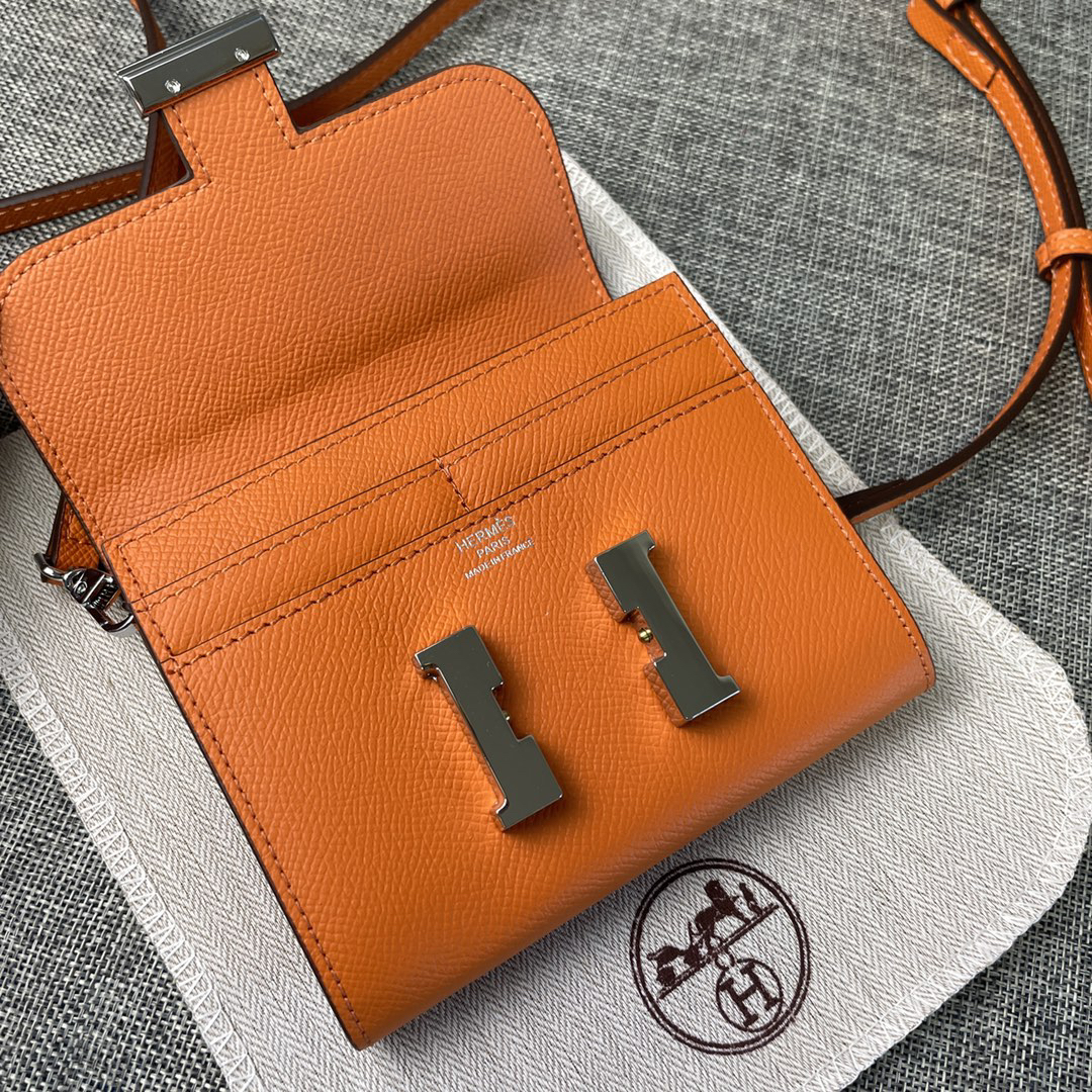 Hermes Constance Palm-Grain Calfskin Crossbody Bag - Image 5