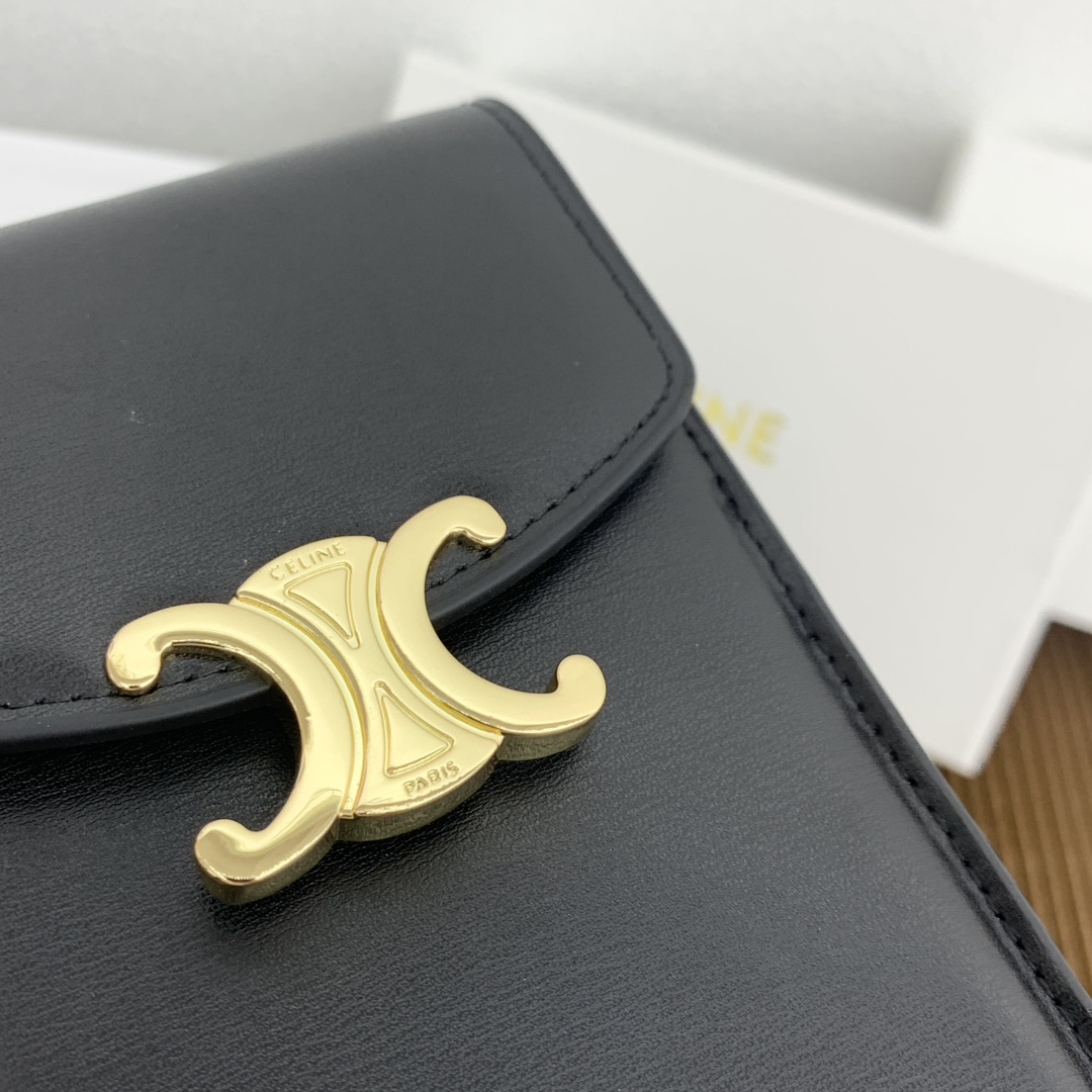 CELINE Triomphe Phone Bag in Fine-Grain Calfskin - Image 5