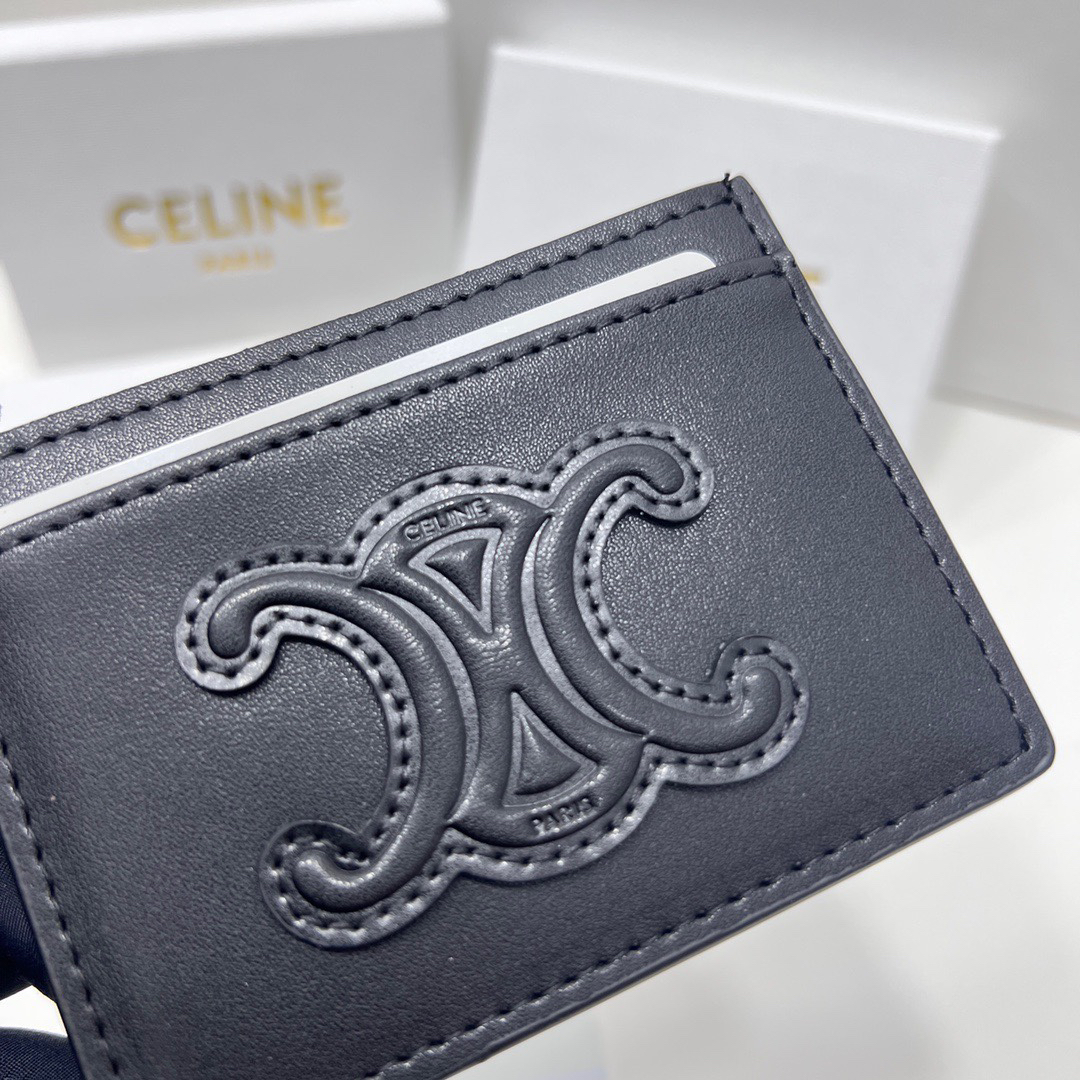 Celine Slim Leather Card Holder - Image 5